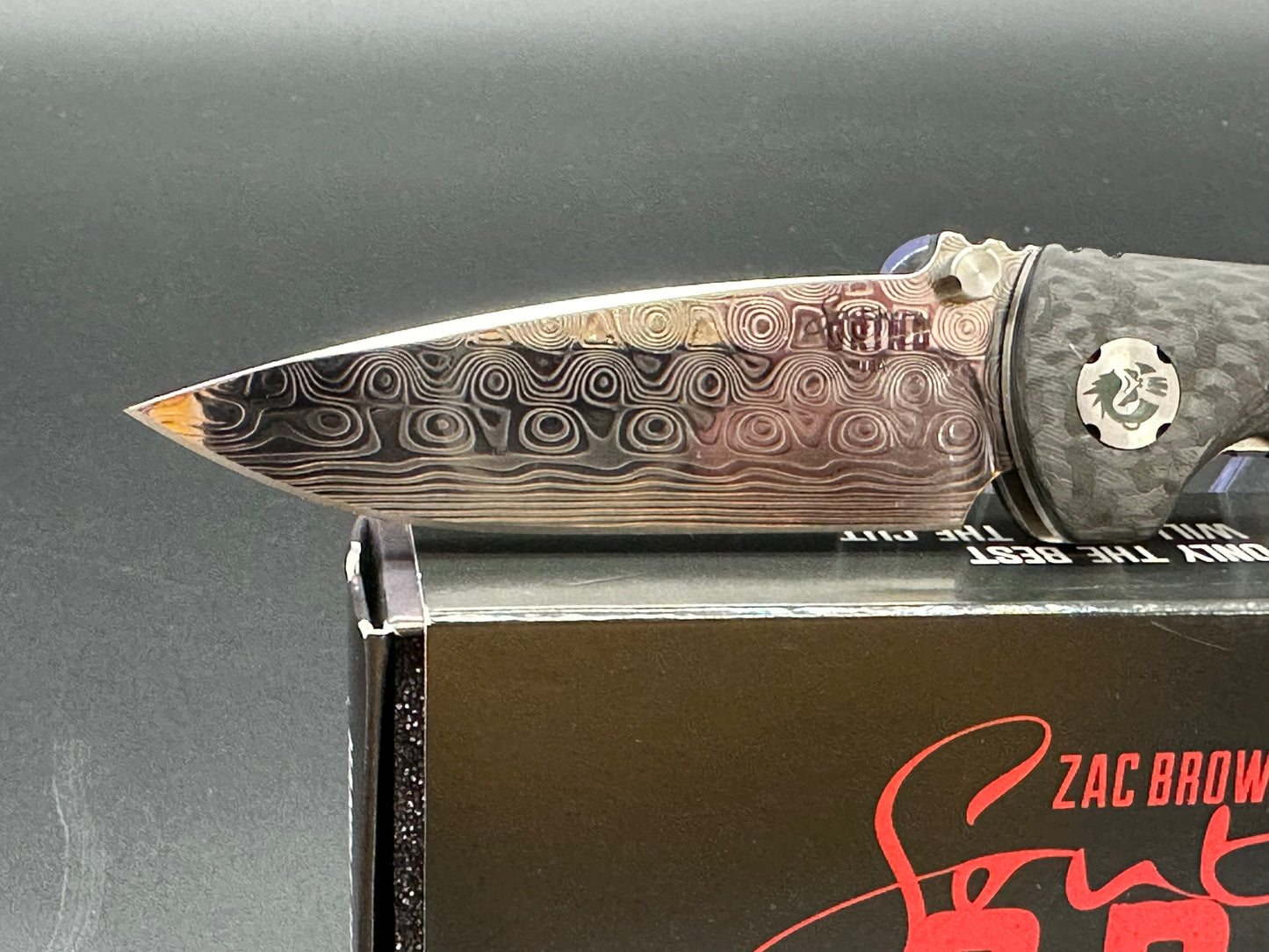 Southern Grind Spider Monkey Liner Lock Knife Carbon Fiber (3.25" Damascus)