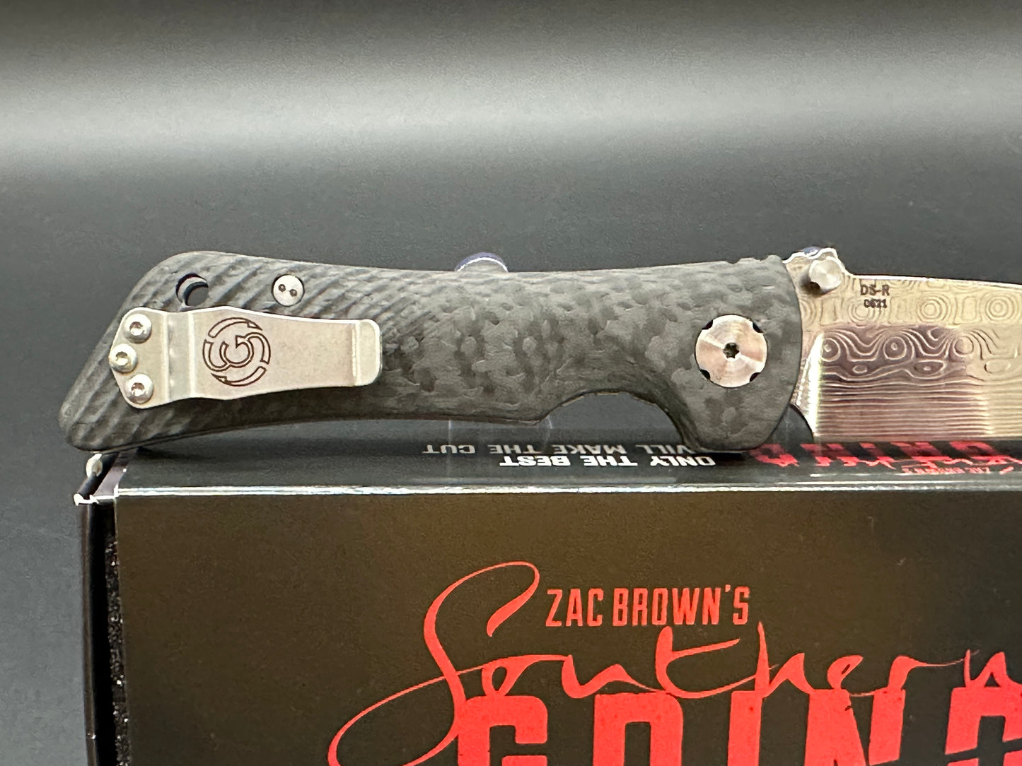 Southern Grind Spider Monkey Liner Lock Knife Carbon Fiber (3.25" Damascus)