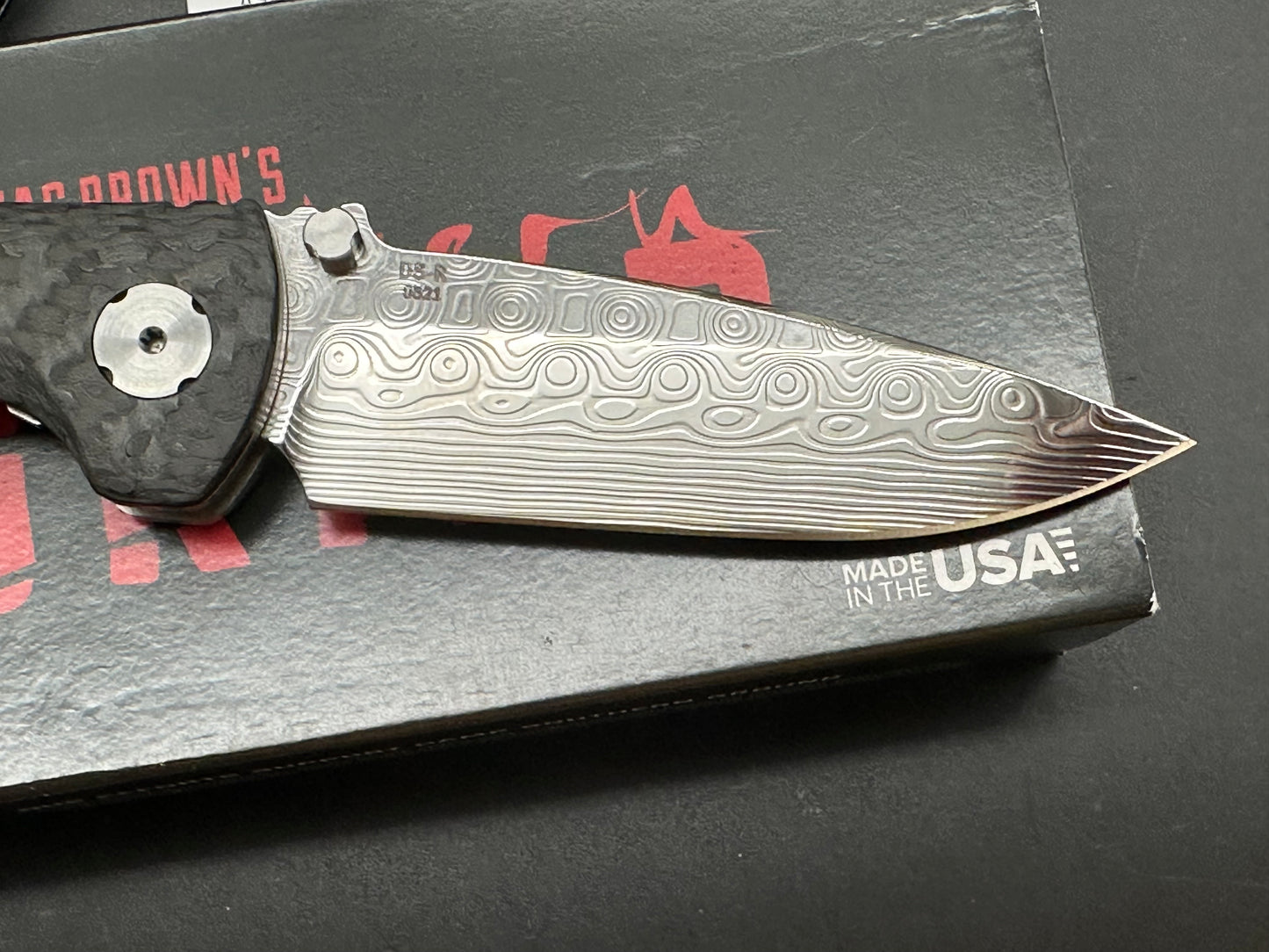 Southern Grind Spider Monkey Liner Lock Knife Carbon Fiber (3.25" Damascus)