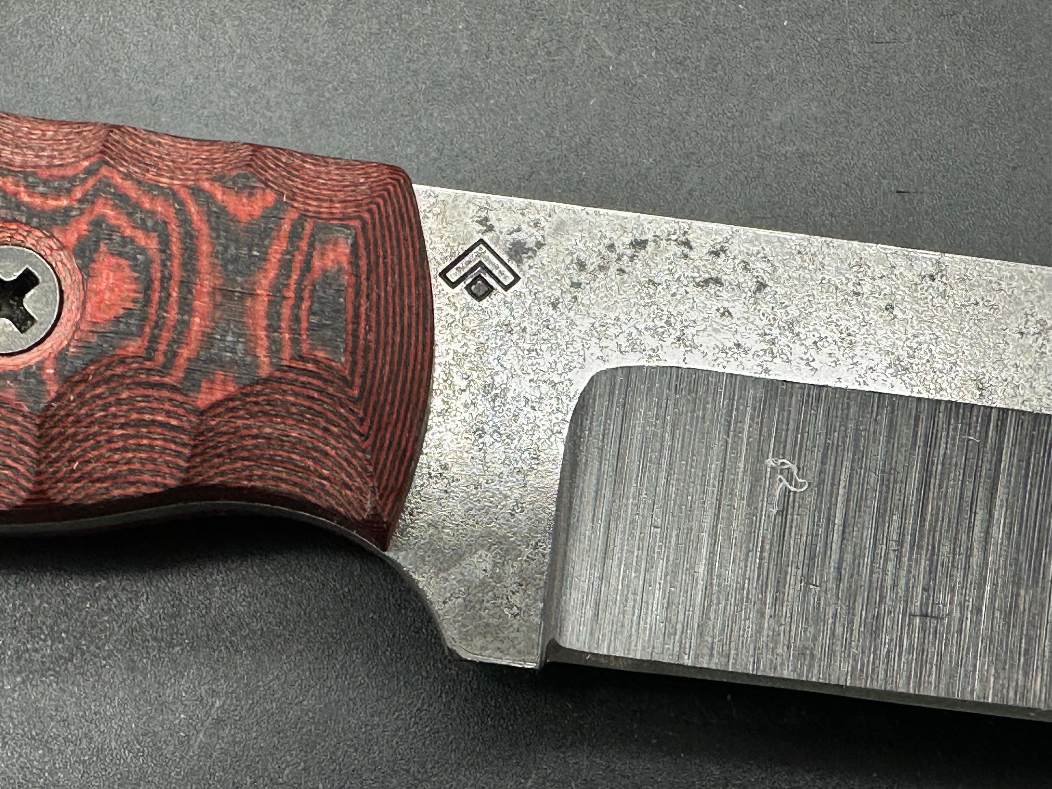 BGM Knives Kephart with black/red G-10 scales in 52100 steel