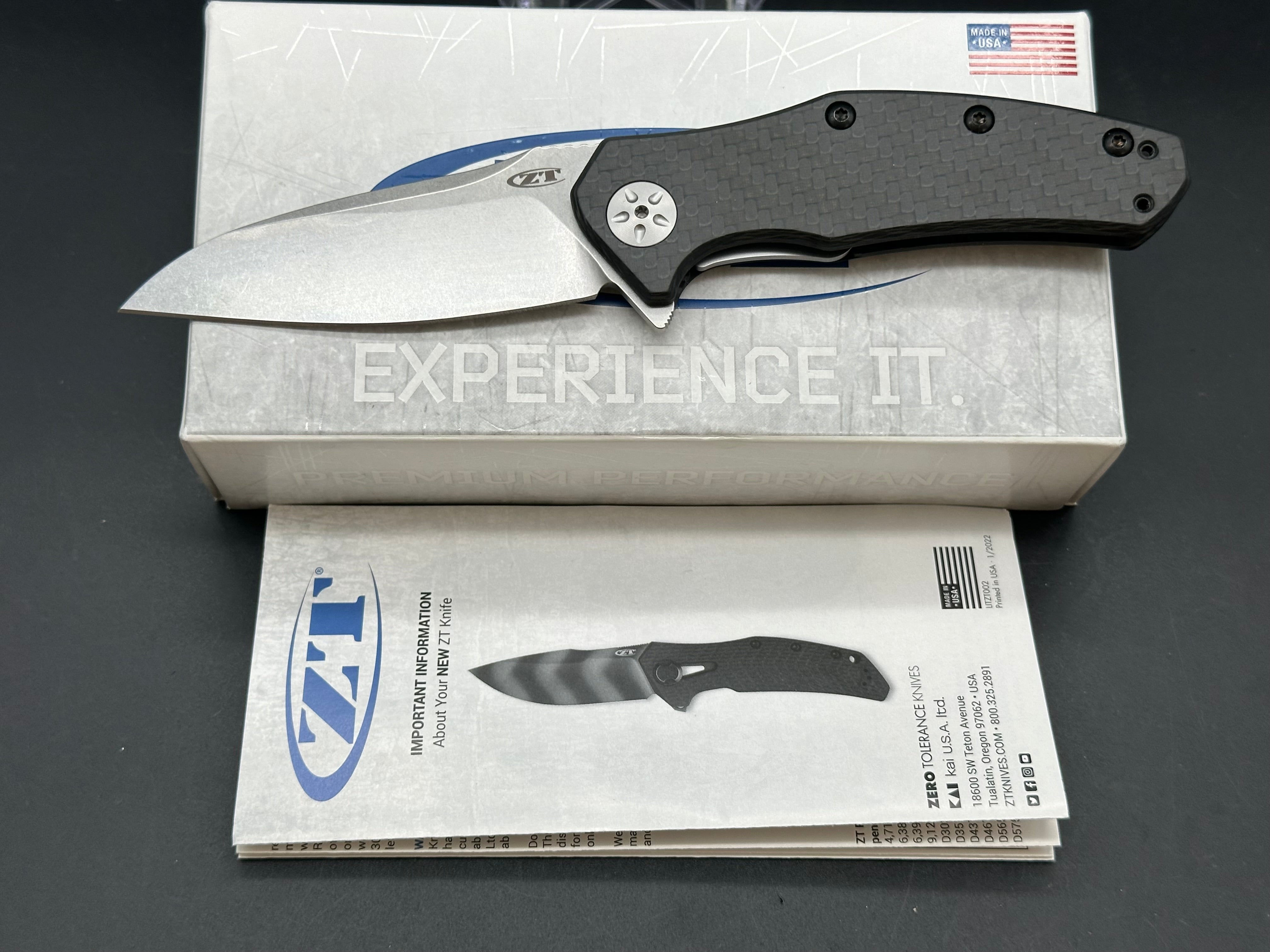 Zero Tolerance 0770CF Assisted Opening Knife Carbon Fiber