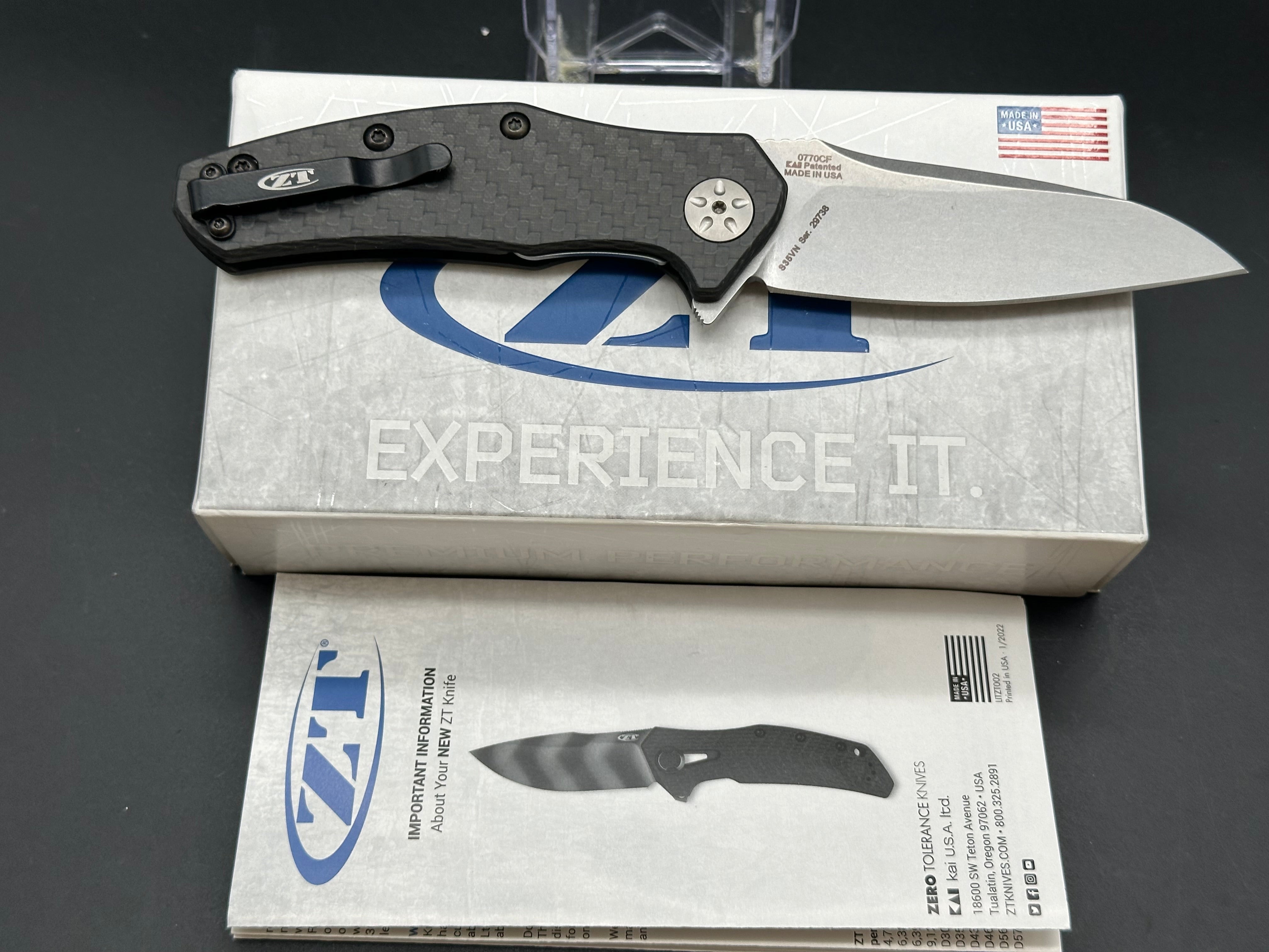 Zero Tolerance 0770CF Assisted Opening Knife Carbon Fiber