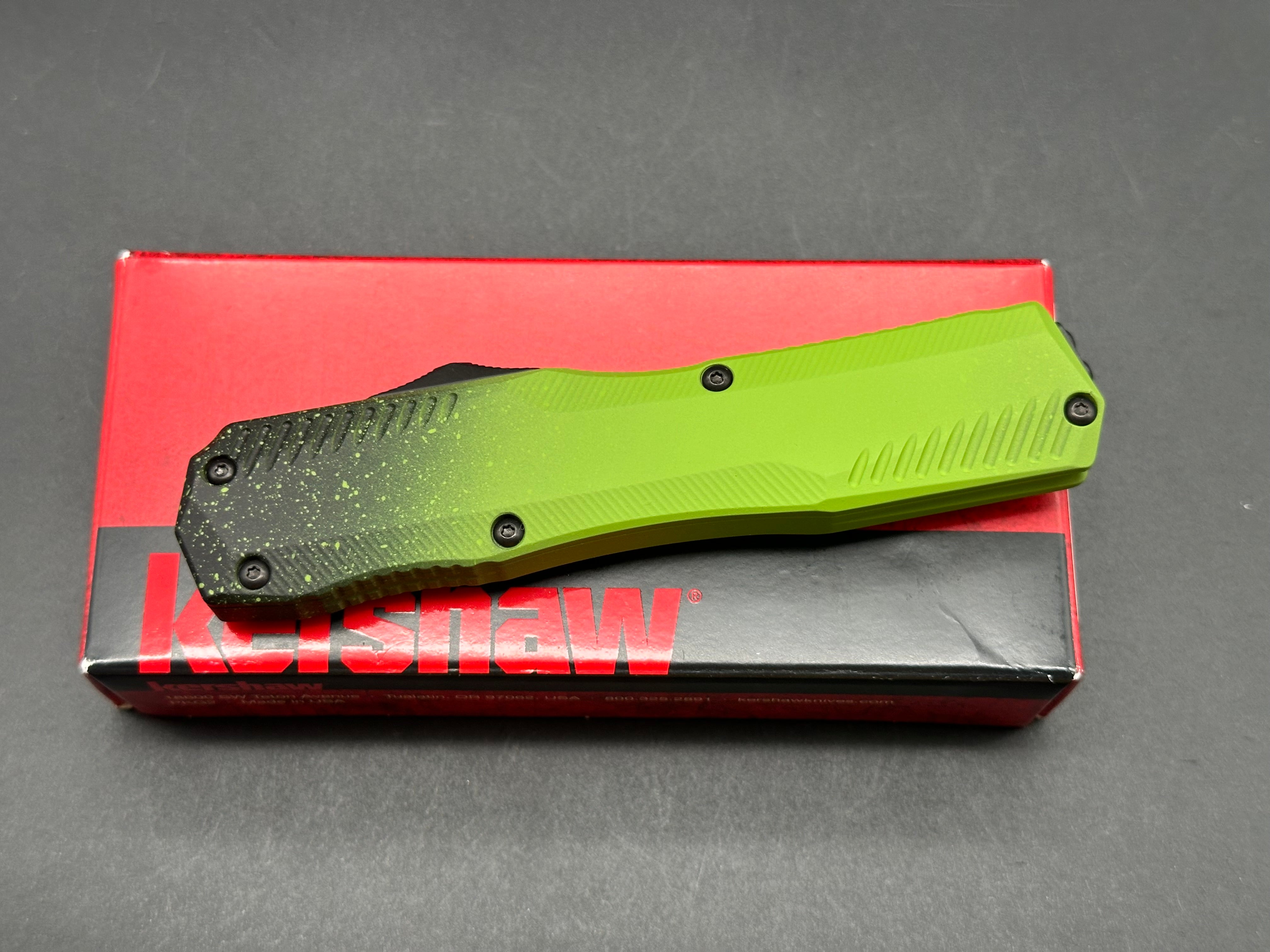 Kershaw Livewire automatic Zombie cerekote magnacut from Blade Show 2024