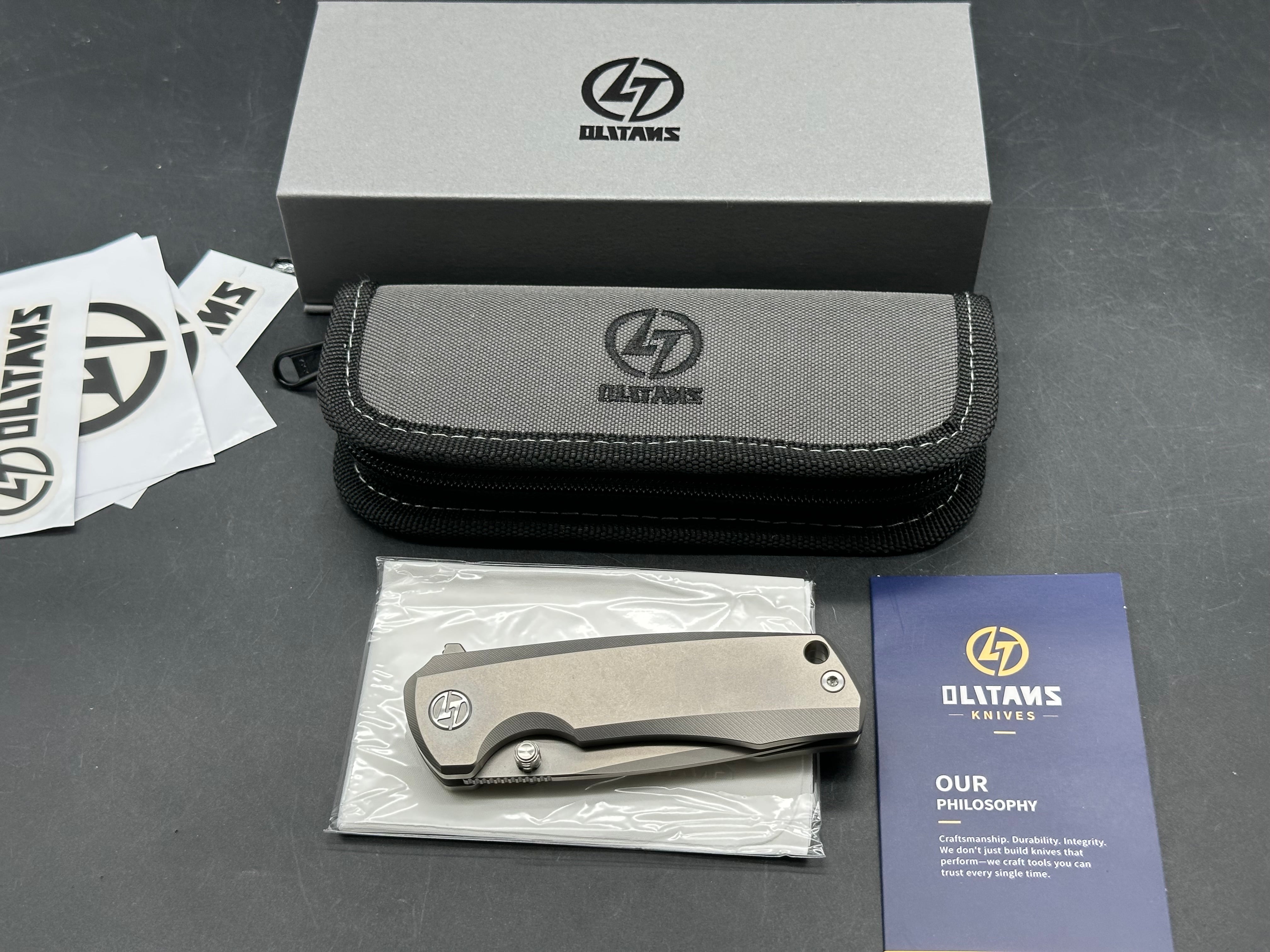 Olitans Ti-Bomber 2.0 T065 - Drop Point（2.95"+Bohler M390 +Titanium）