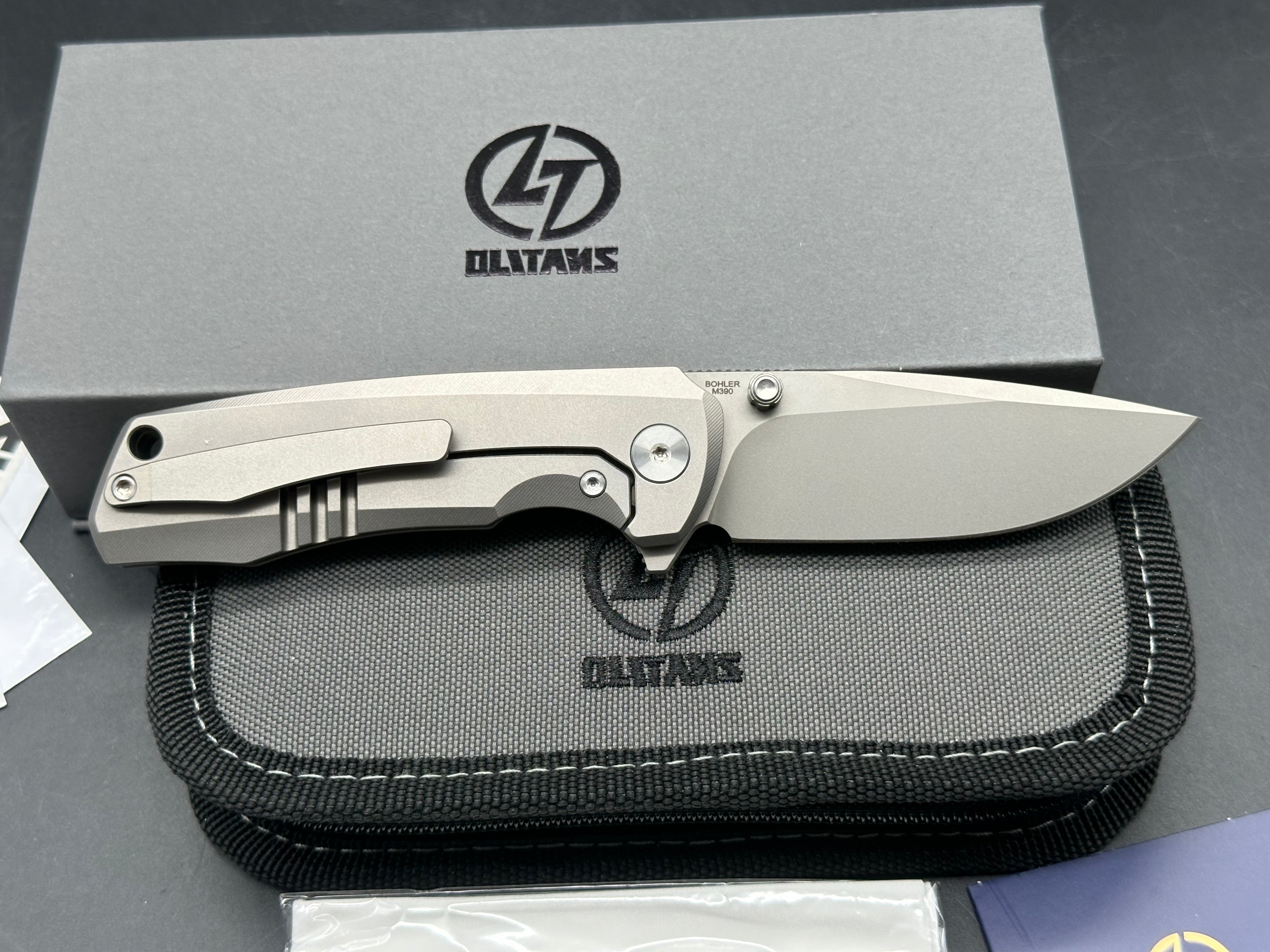 Olitans Ti-Bomber 2.0 T065 - Drop Point（2.95"+Bohler M390 +Titanium）