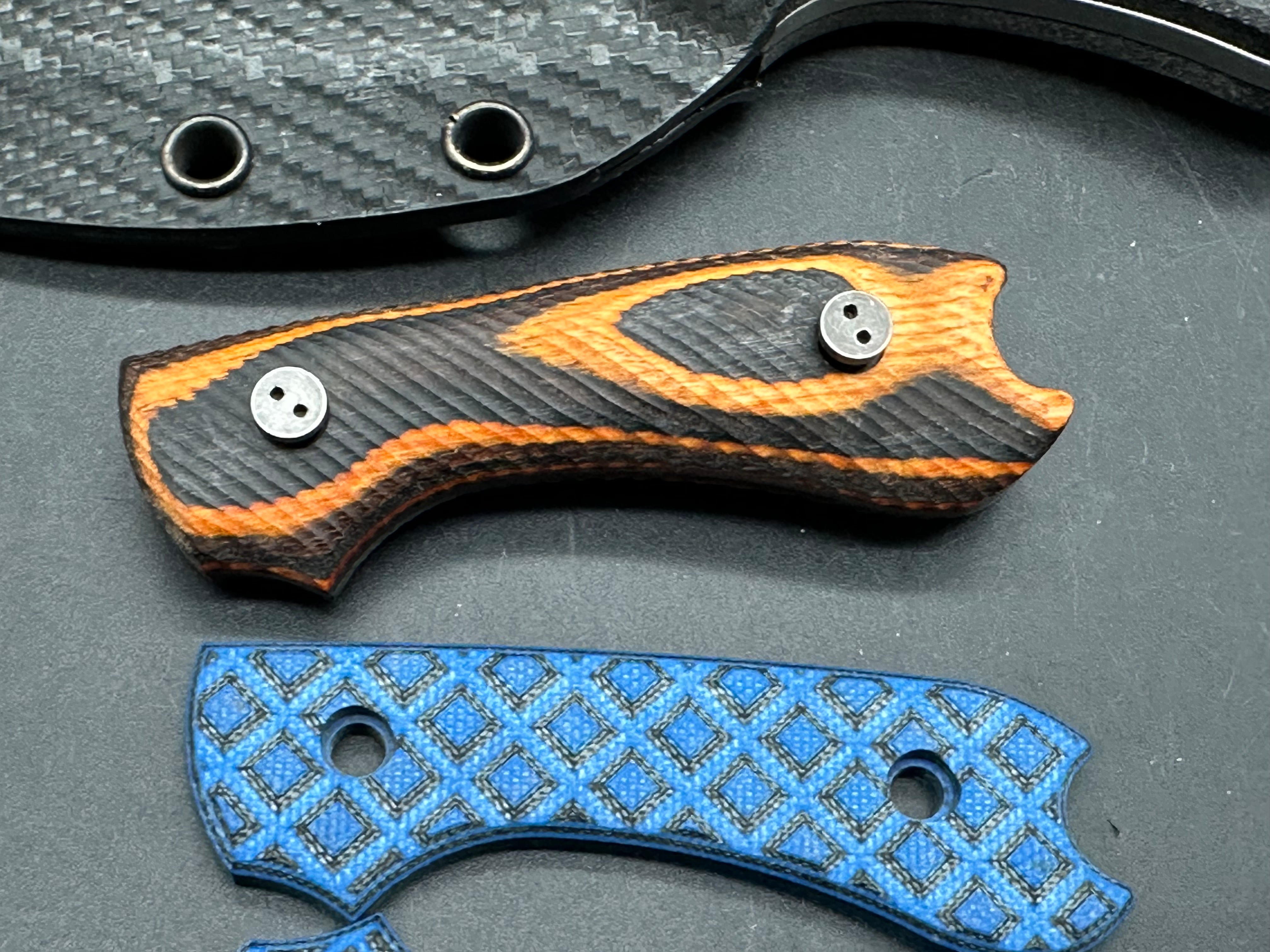 Bradford Guardian 3 in AEB-L with leather and kydex sheaths and 3 sets of scales