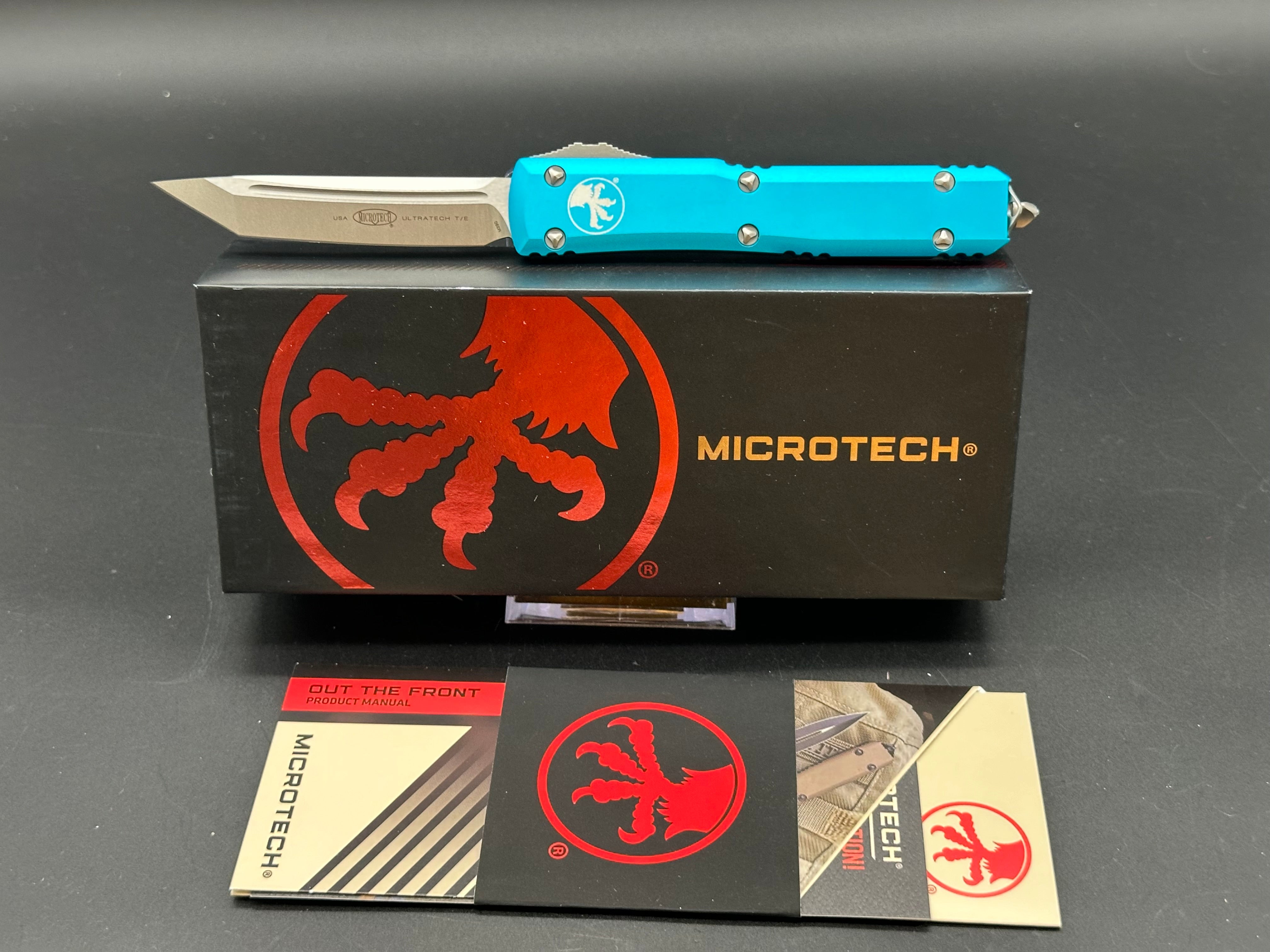 Microtech Ultratech T/E OTF Automatic Knife Turquoise (Factory Blem ...
