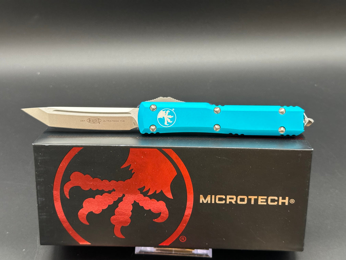 Microtech Ultratech T/E OTF Automatic Knife Turquoise (Factory Blem)