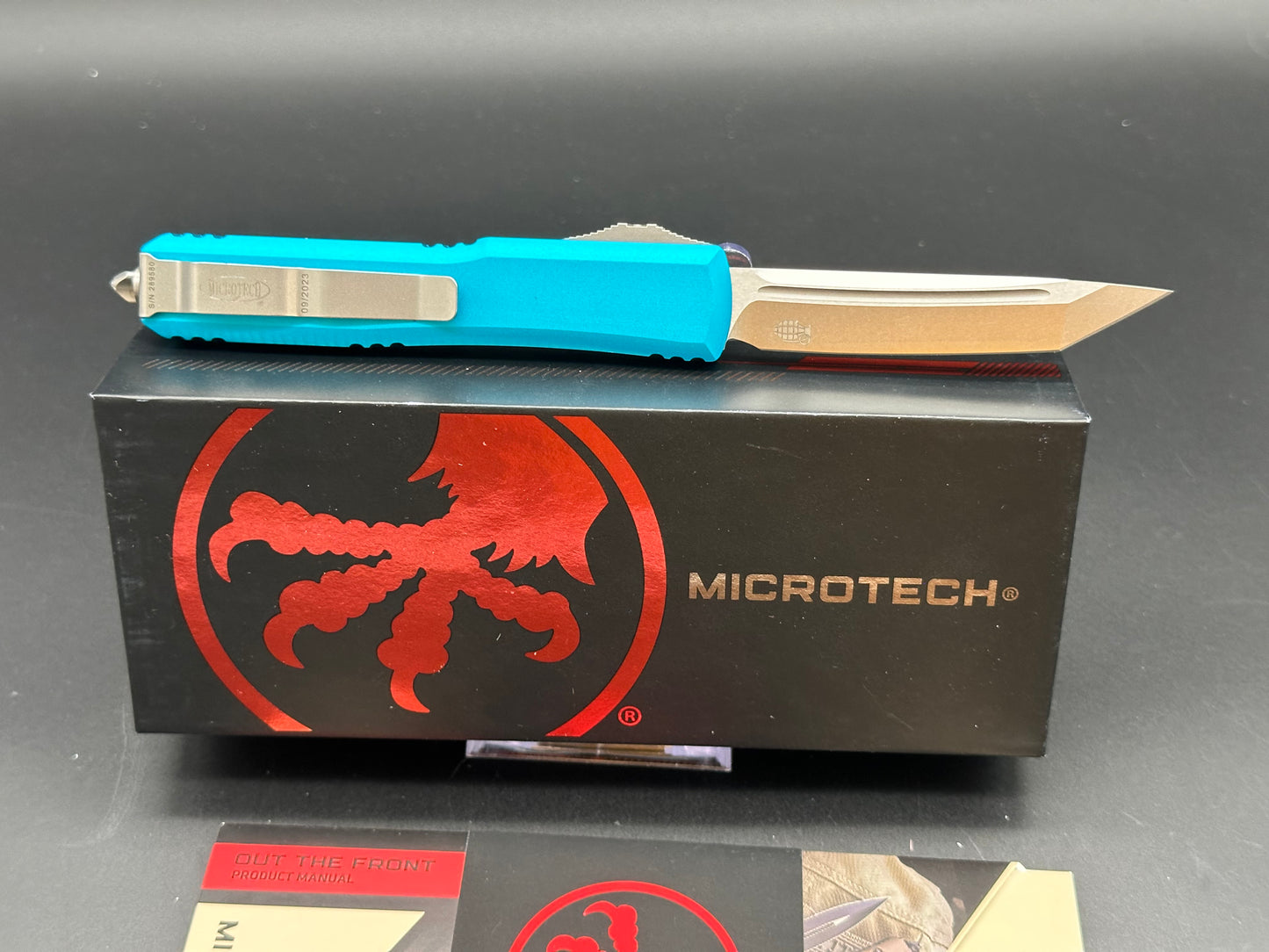 Microtech Ultratech T/E OTF Automatic Knife Turquoise (Factory Blem)