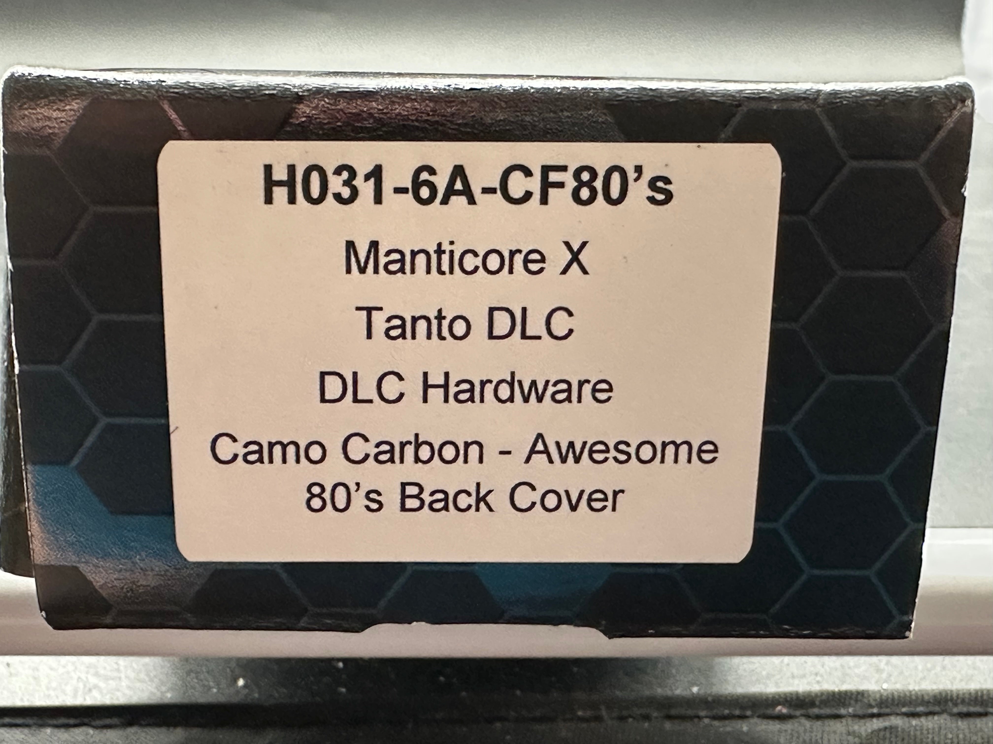 Heretic Manticore-X 80s camo DLC Elmax blade