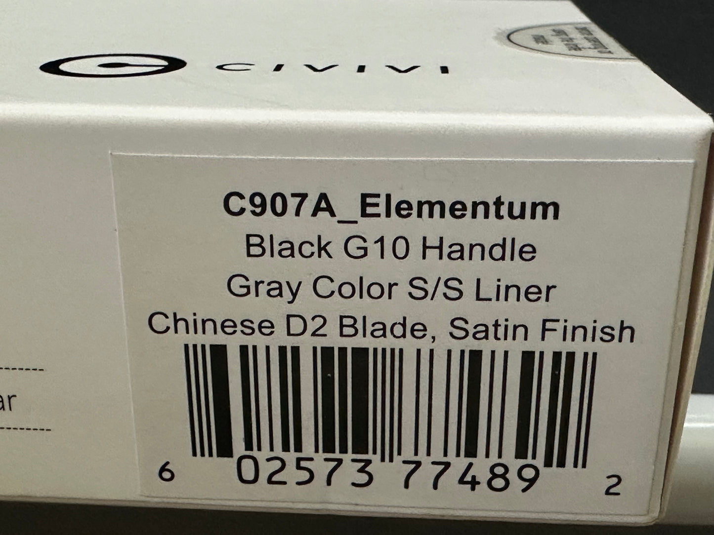 CIVIVI ELEMENTUM BLACK G10