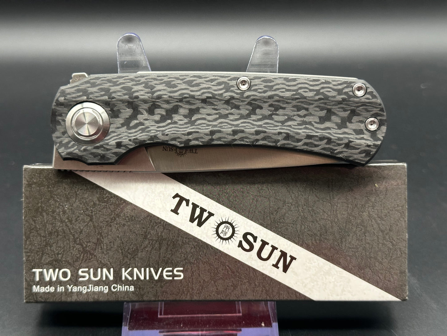 TWOSUN BLACK TITANIUM CARBON FIBER HANDLE 14C28N TS243