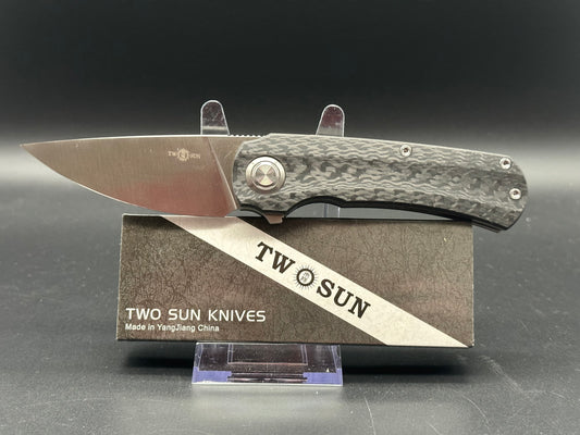 TWOSUN BLACK TITANIUM CARBON FIBER HANDLE 14C28N TS243