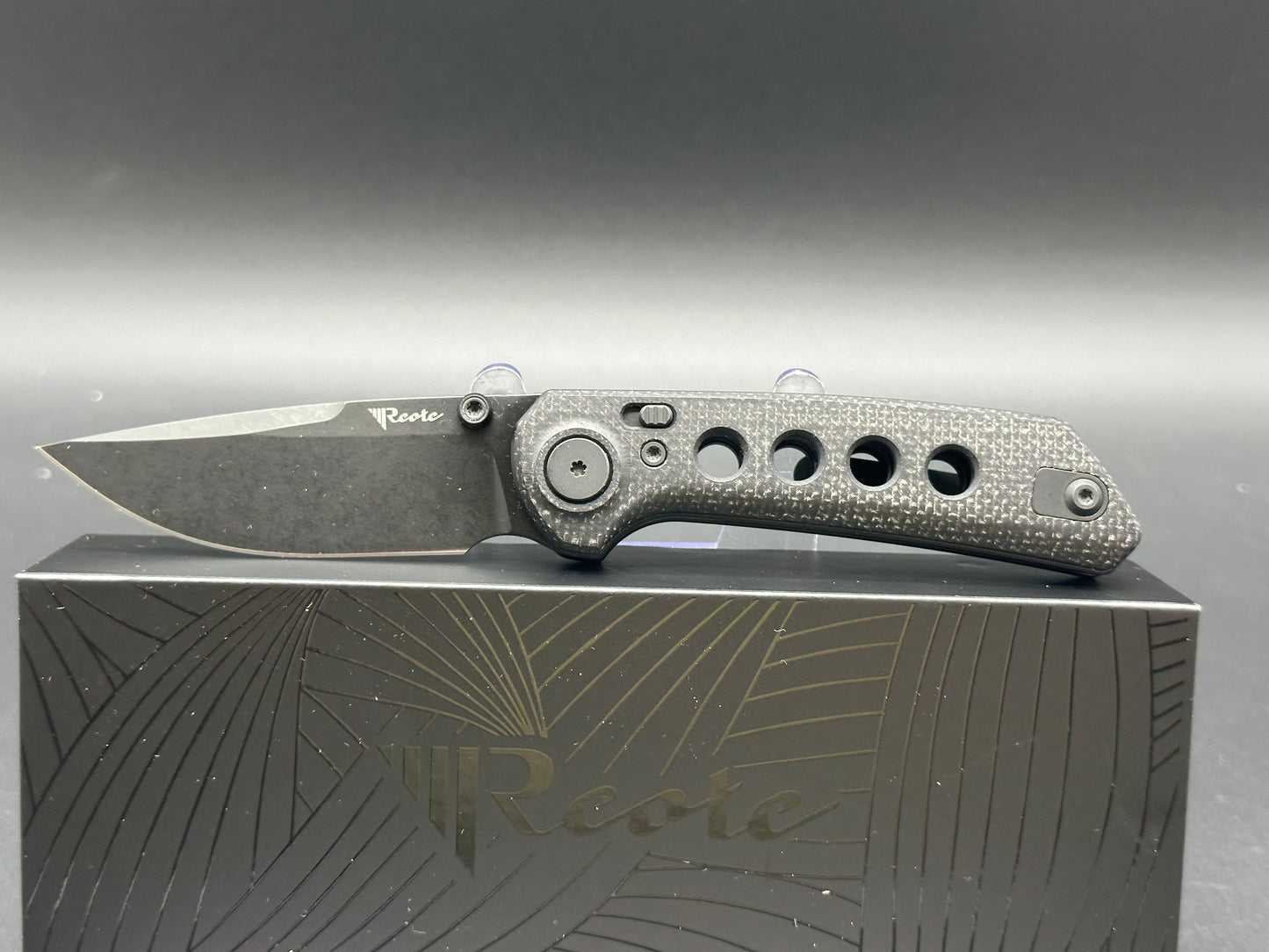 Reate PL-XT Drop Point Pivot Lock Knife Black Micarta/G-10