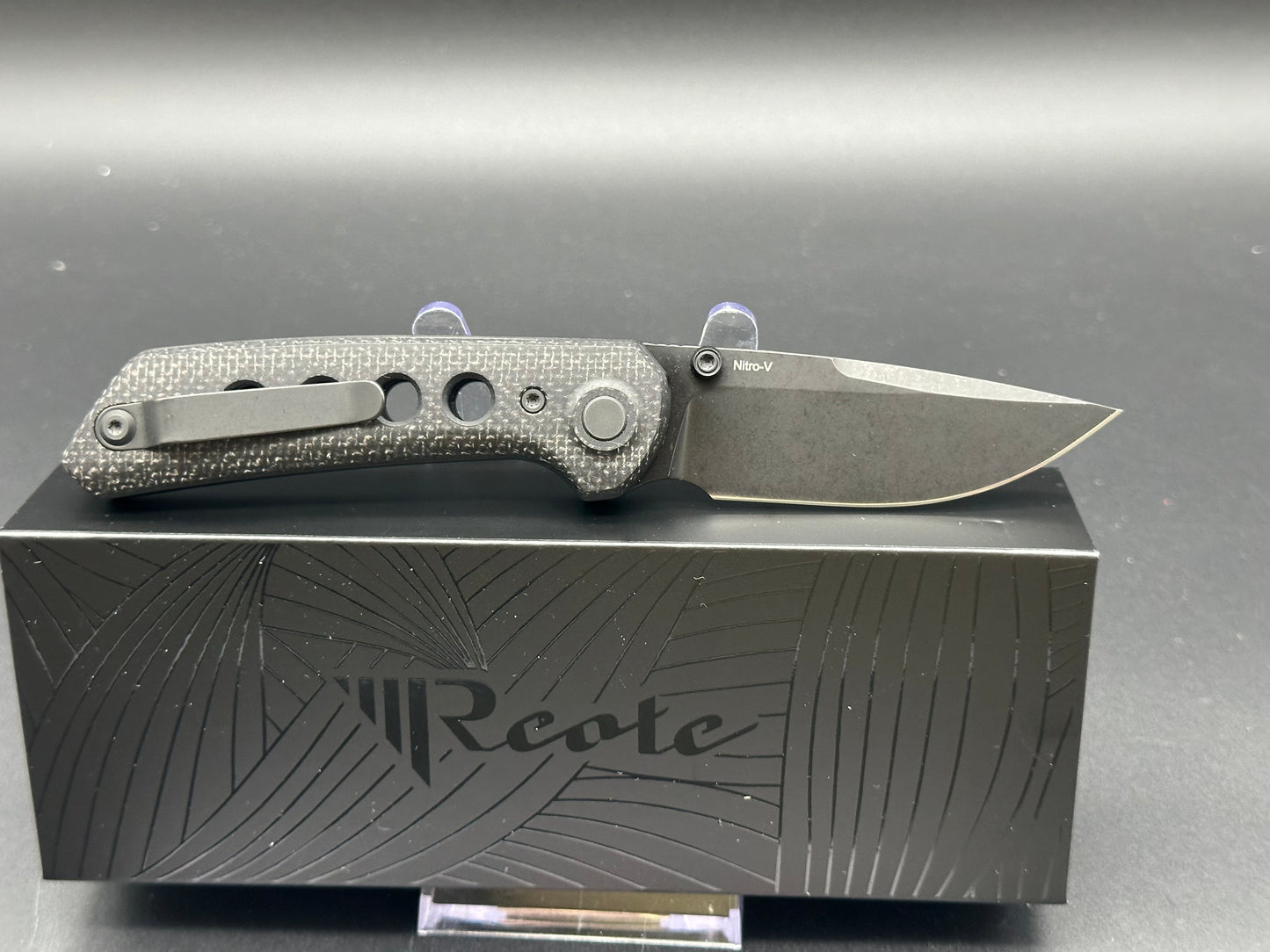 Reate PL-XT Drop Point Pivot Lock Knife Black Micarta/G-10