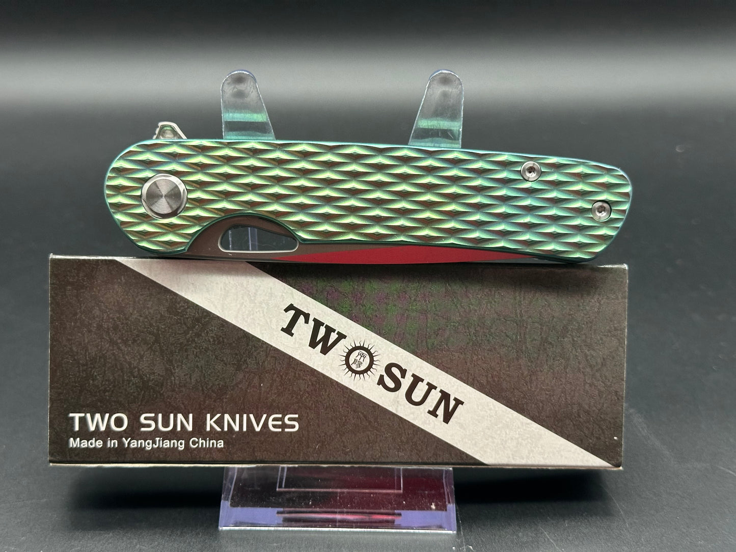 TWOSUN TS328-GRN TEPE GREEN TITANIUM HANDLE M390