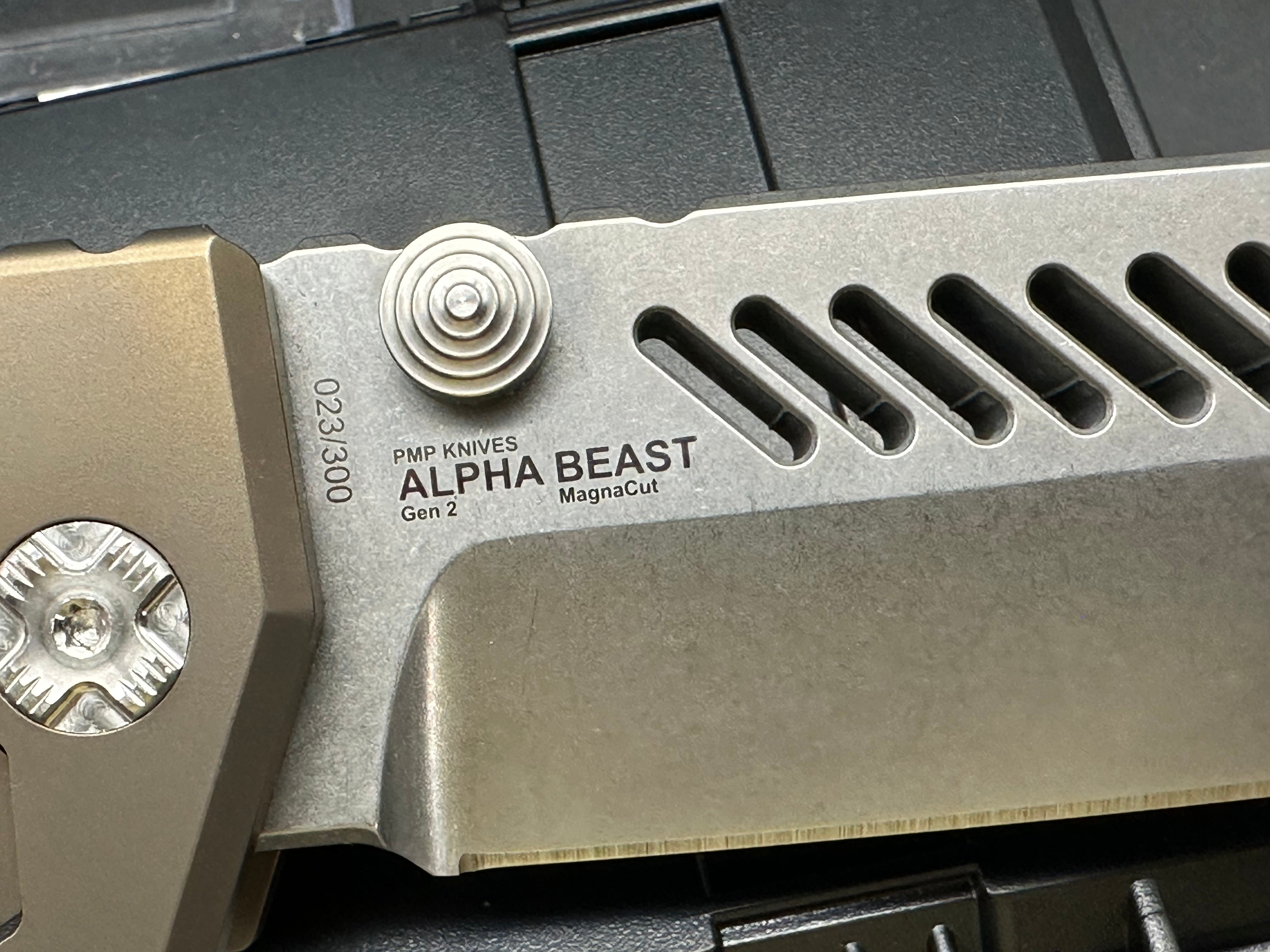 PMP Alpha Beast Gen 2 - Bronze Anodized Titanium - Stonewashed Blade