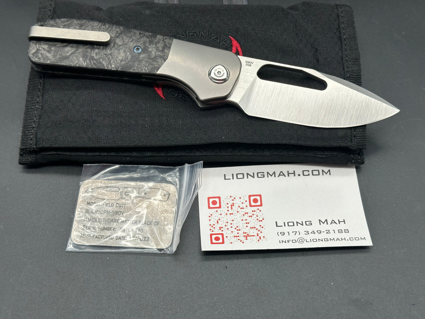 Liong Mah Field Duty 3.5 Carbon Fiber w/S90V blade