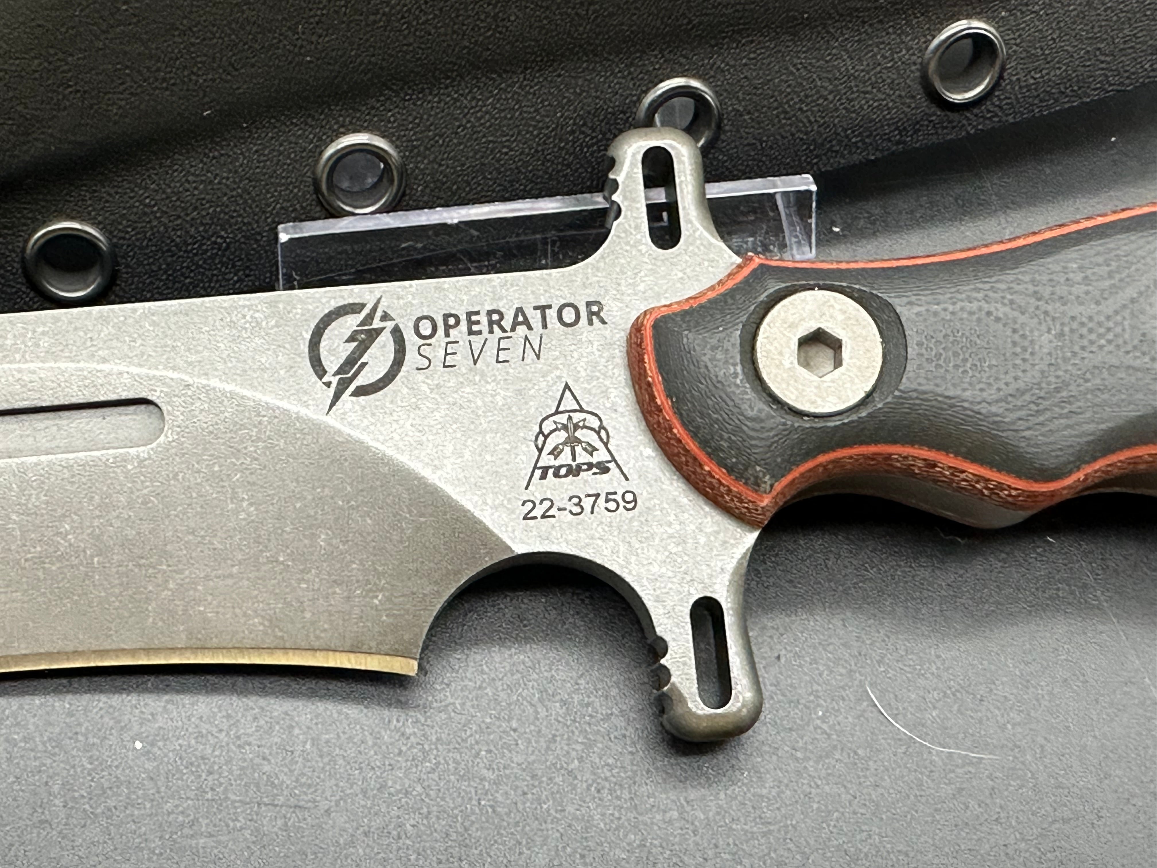 TOPS Knives - Operator 7 Fixed Blade Tan Micarta