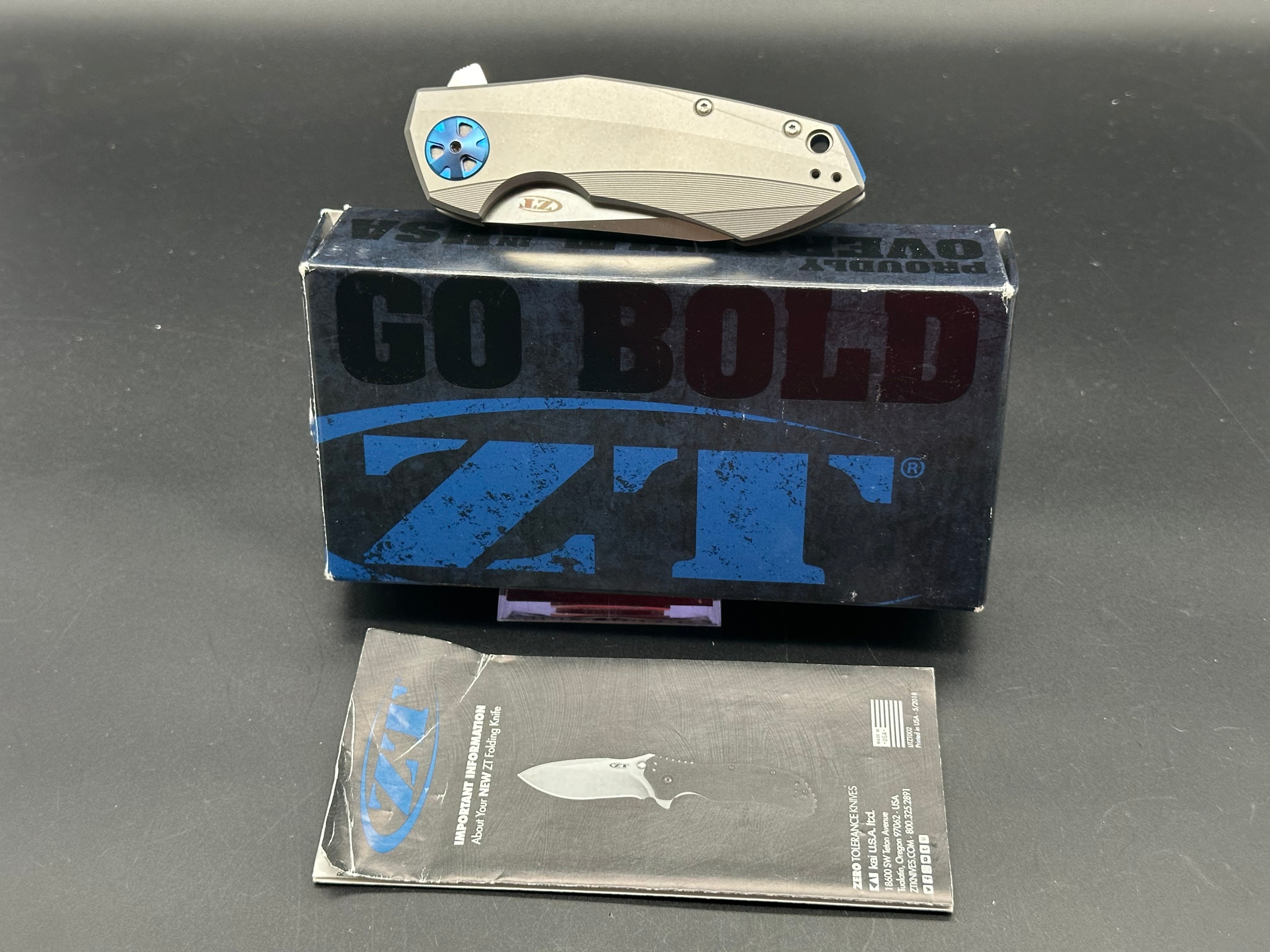 Zero Tolerance 0456 Flipper Knife Titanium