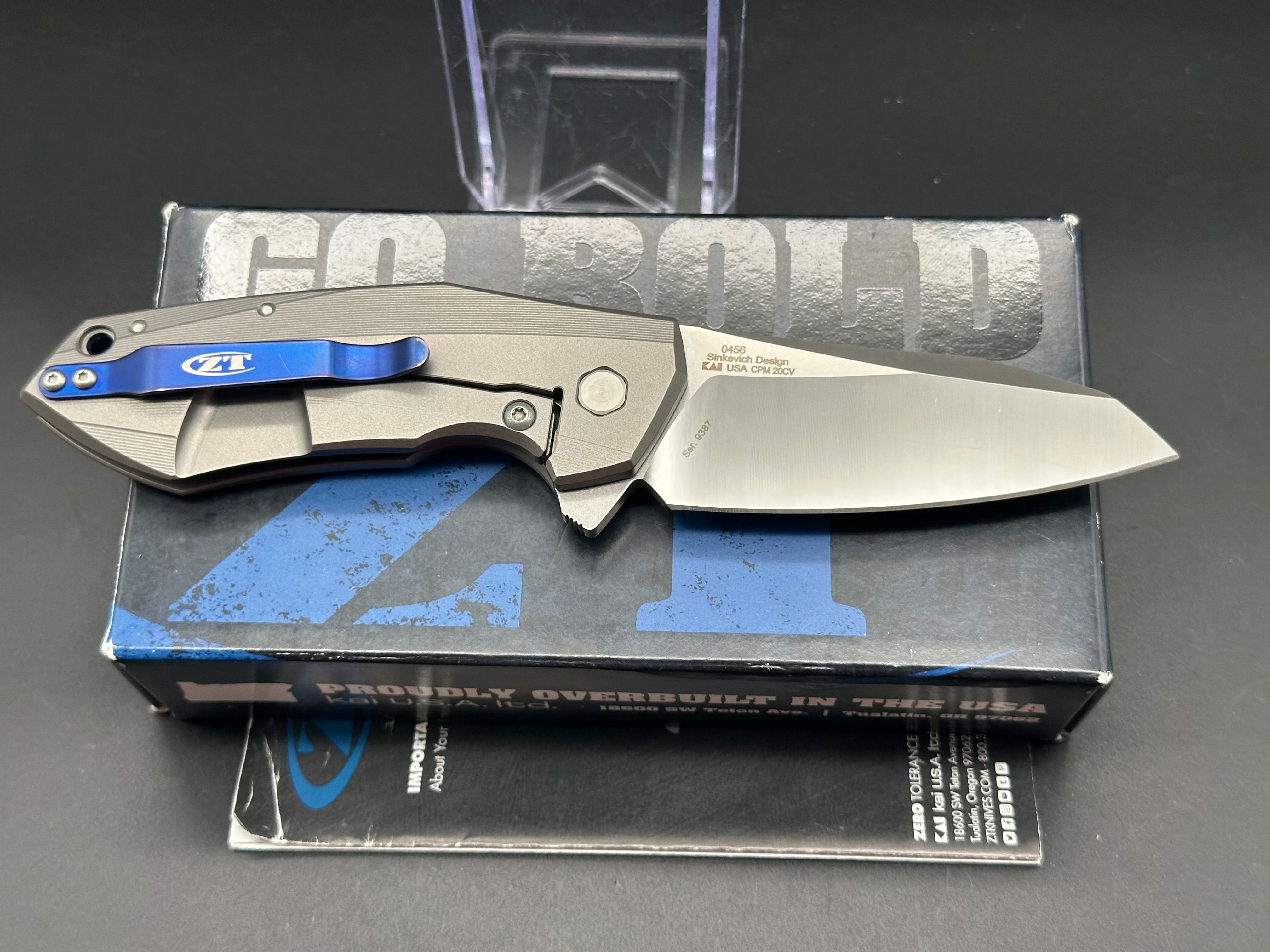 Zero Tolerance 0456 Flipper Knife Titanium