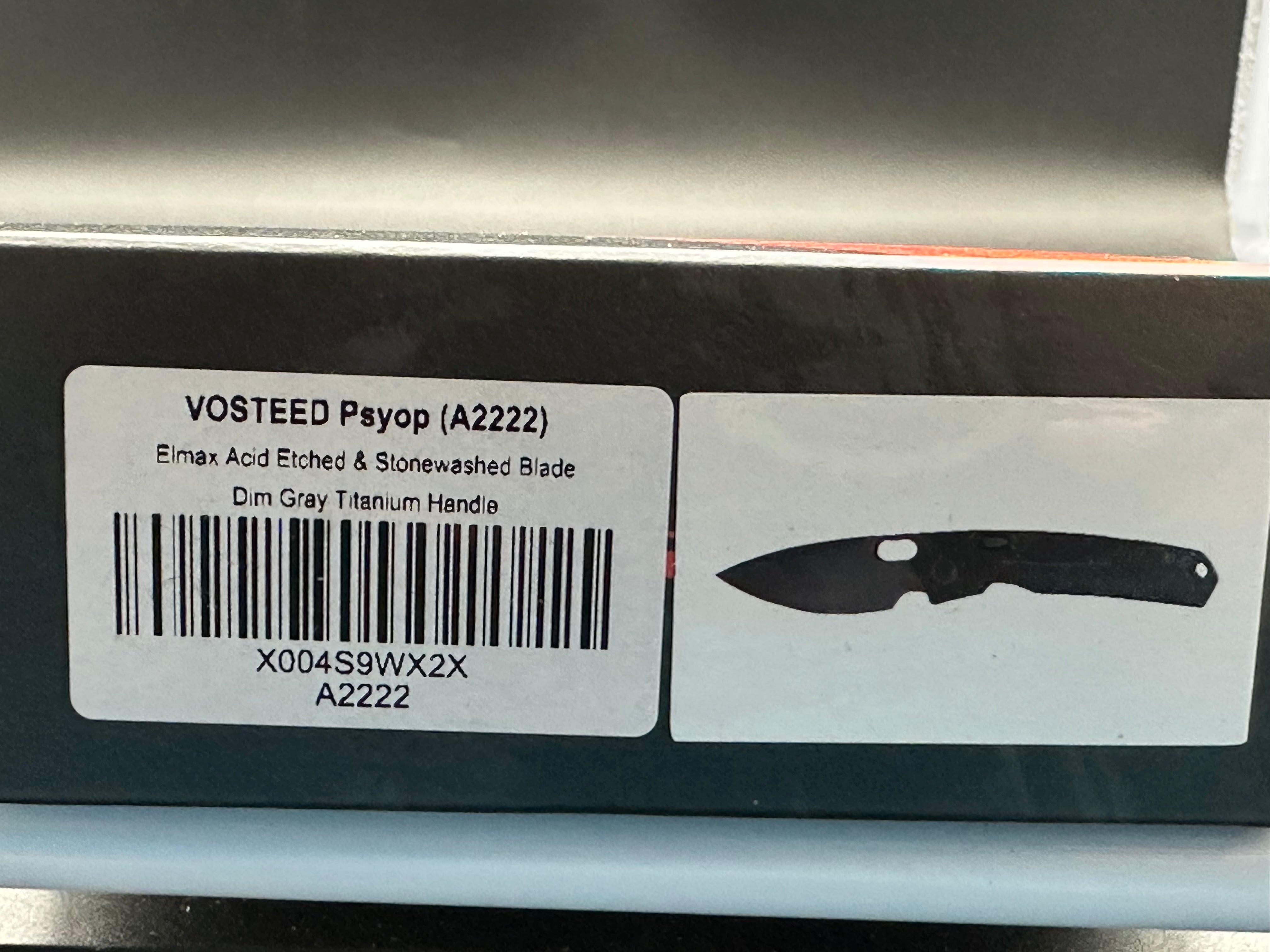 Vosteed Psyop - Top Liner Lock Knife (3.32" Elmax Blade & Titanium Handle)