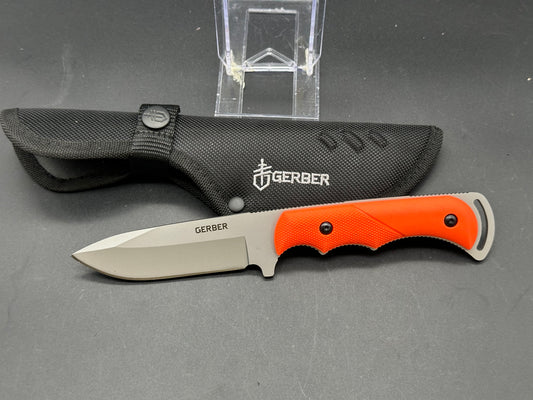 Gerber Freeman, 4" Stainless Blade with Rubber Handle in Orange