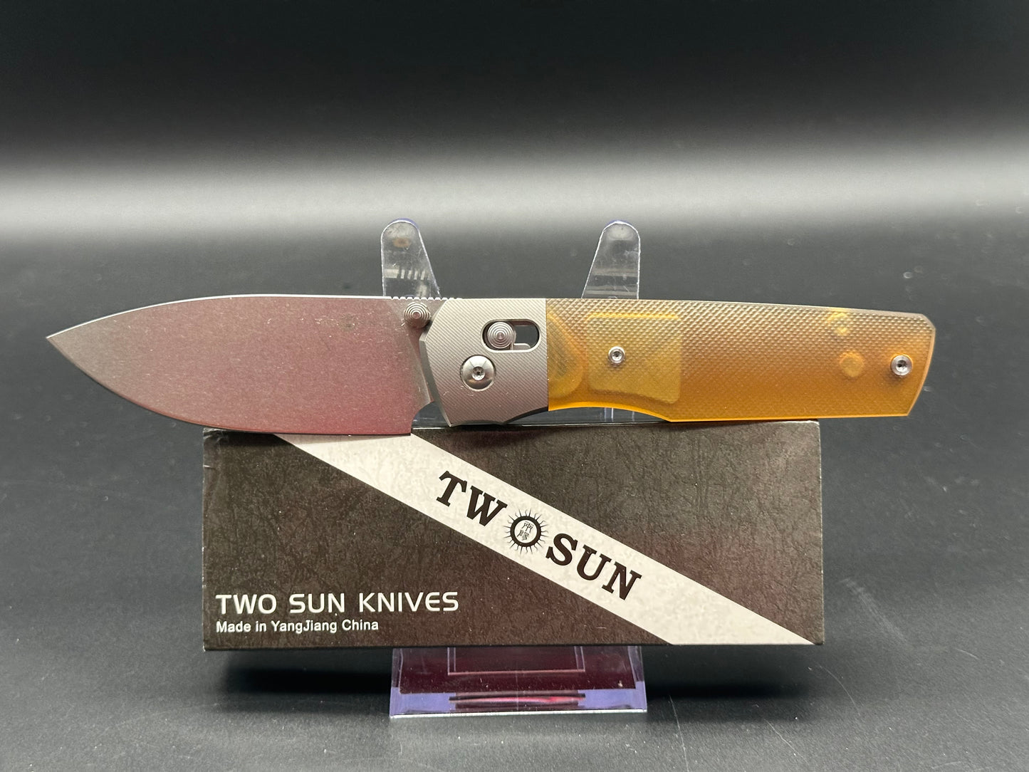 TWOSUN TITANIUM/Ultem HANDLE w/K110 blade