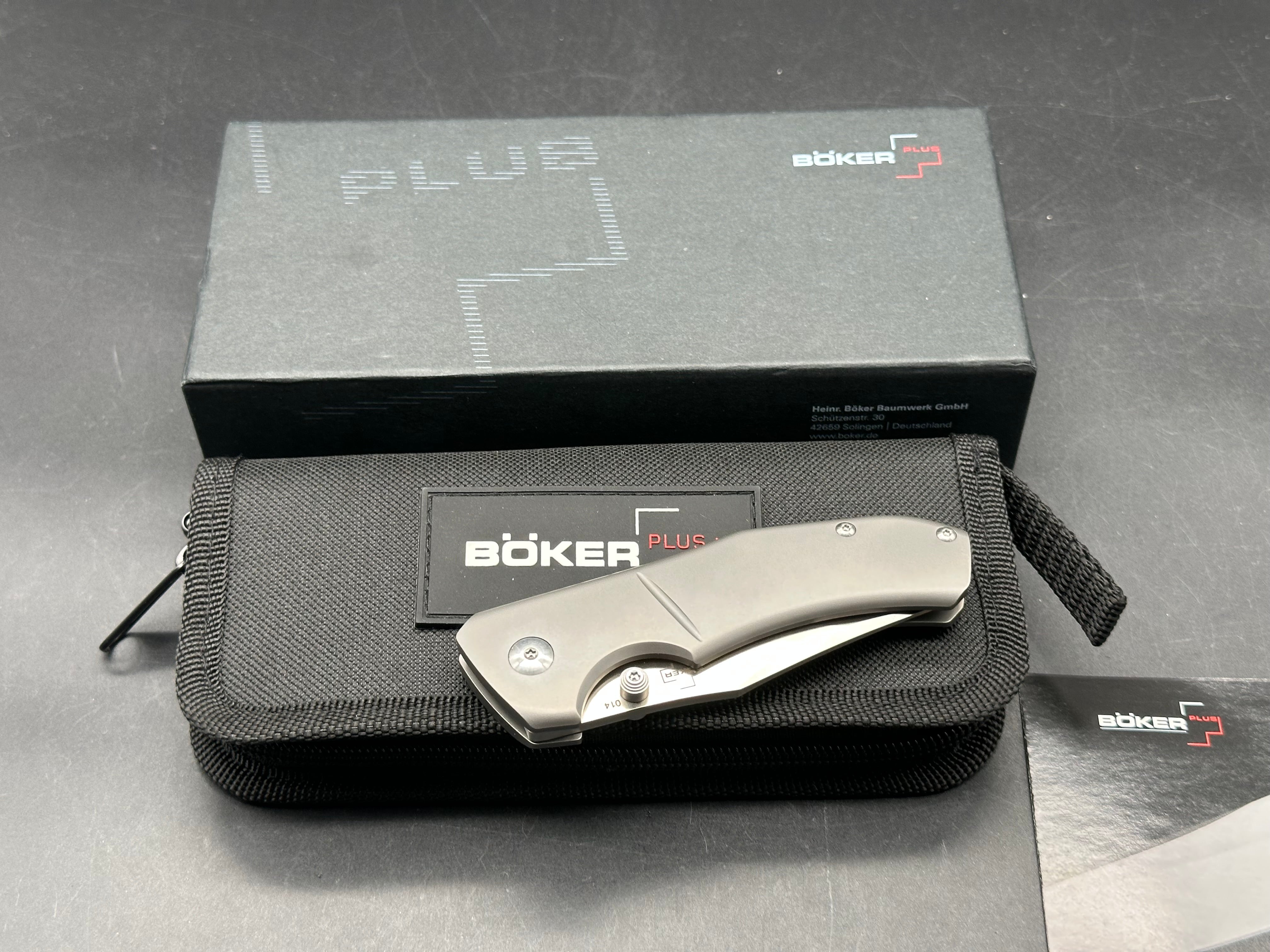 Boker Plus Jive Frame Lock Knife Titanium (3" Satin D2)