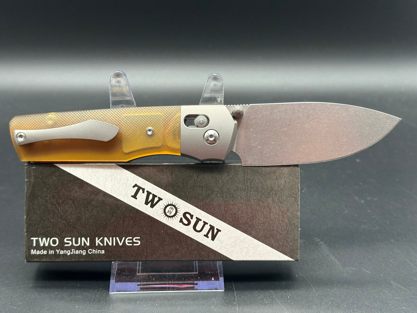 TWOSUN TITANIUM/Ultem HANDLE w/K110 blade