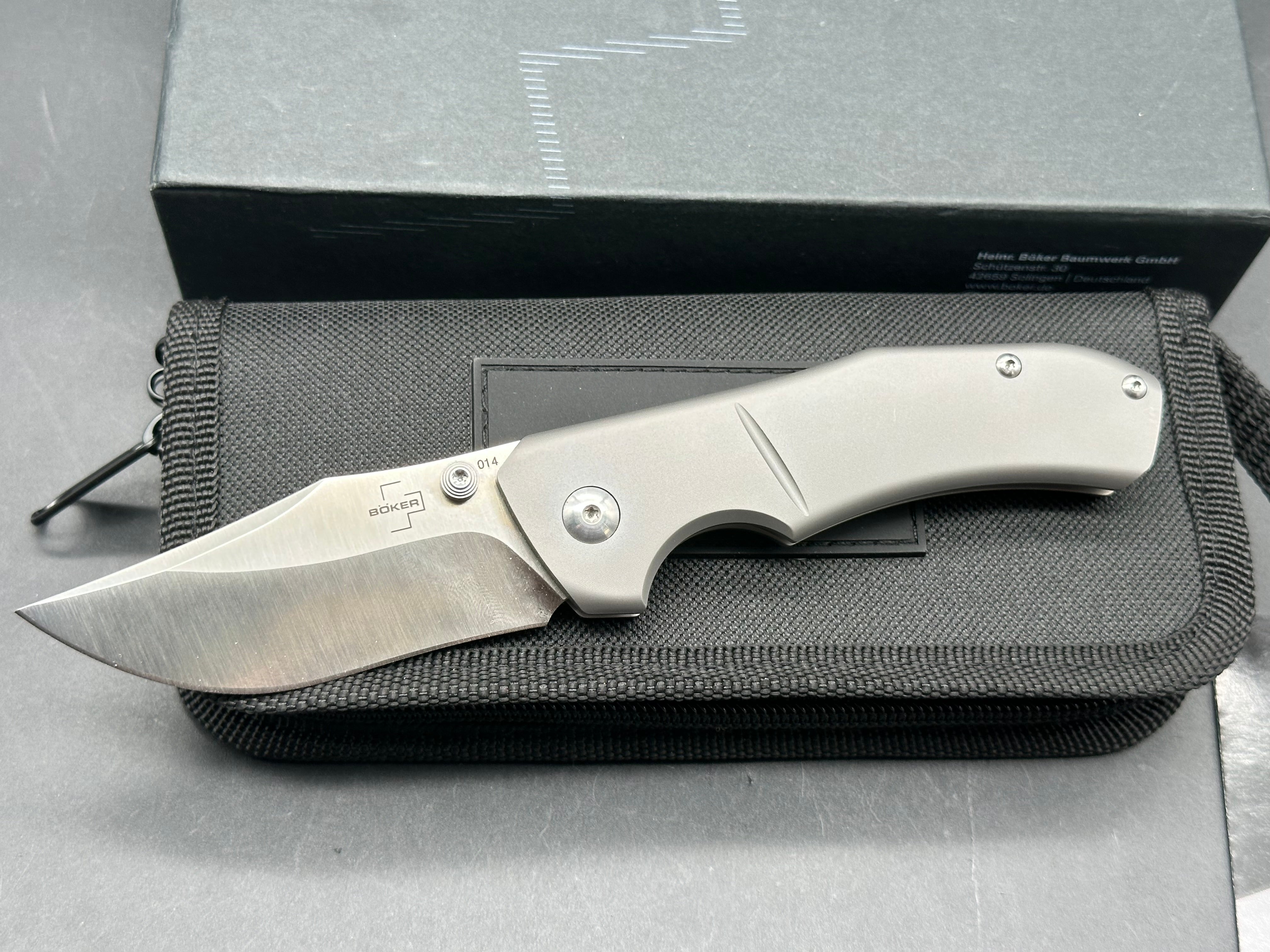 Boker Plus Jive Frame Lock Knife Titanium (3" Satin D2)