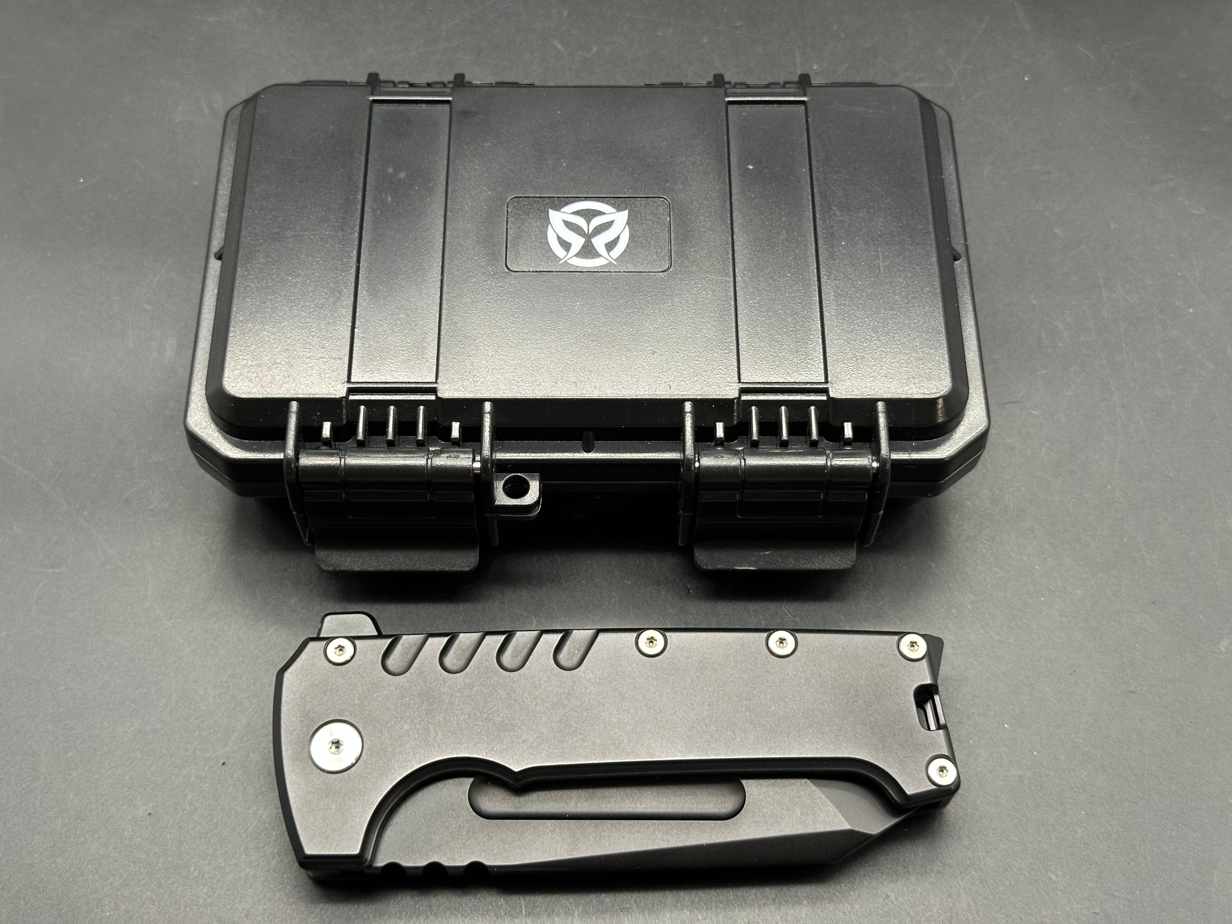 PMP Knives - Grizzly/Black Ti Handle/Straight Back/Black CPM-D2