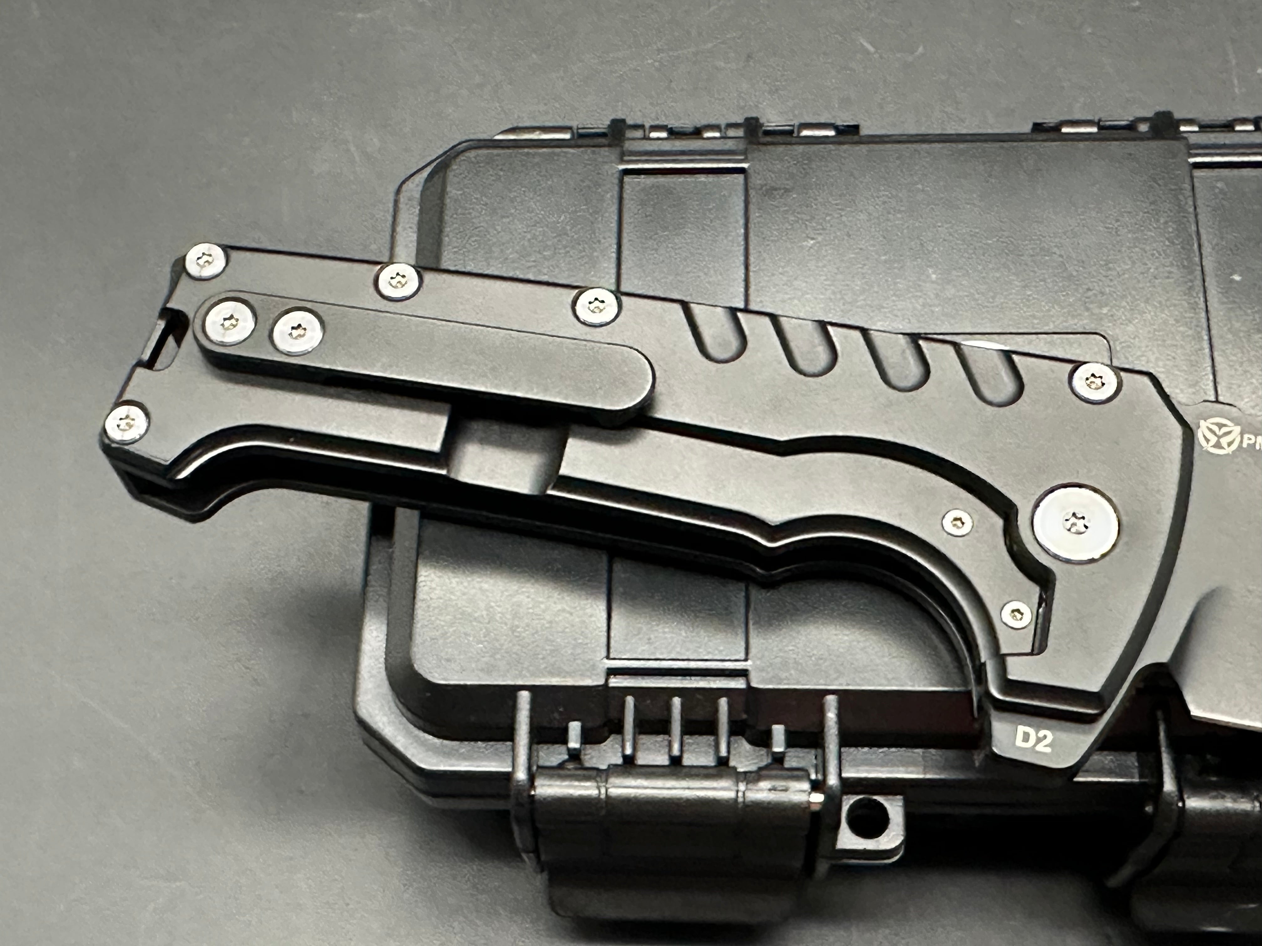 PMP Knives - Grizzly/Black Ti Handle/Straight Back/Black CPM-D2