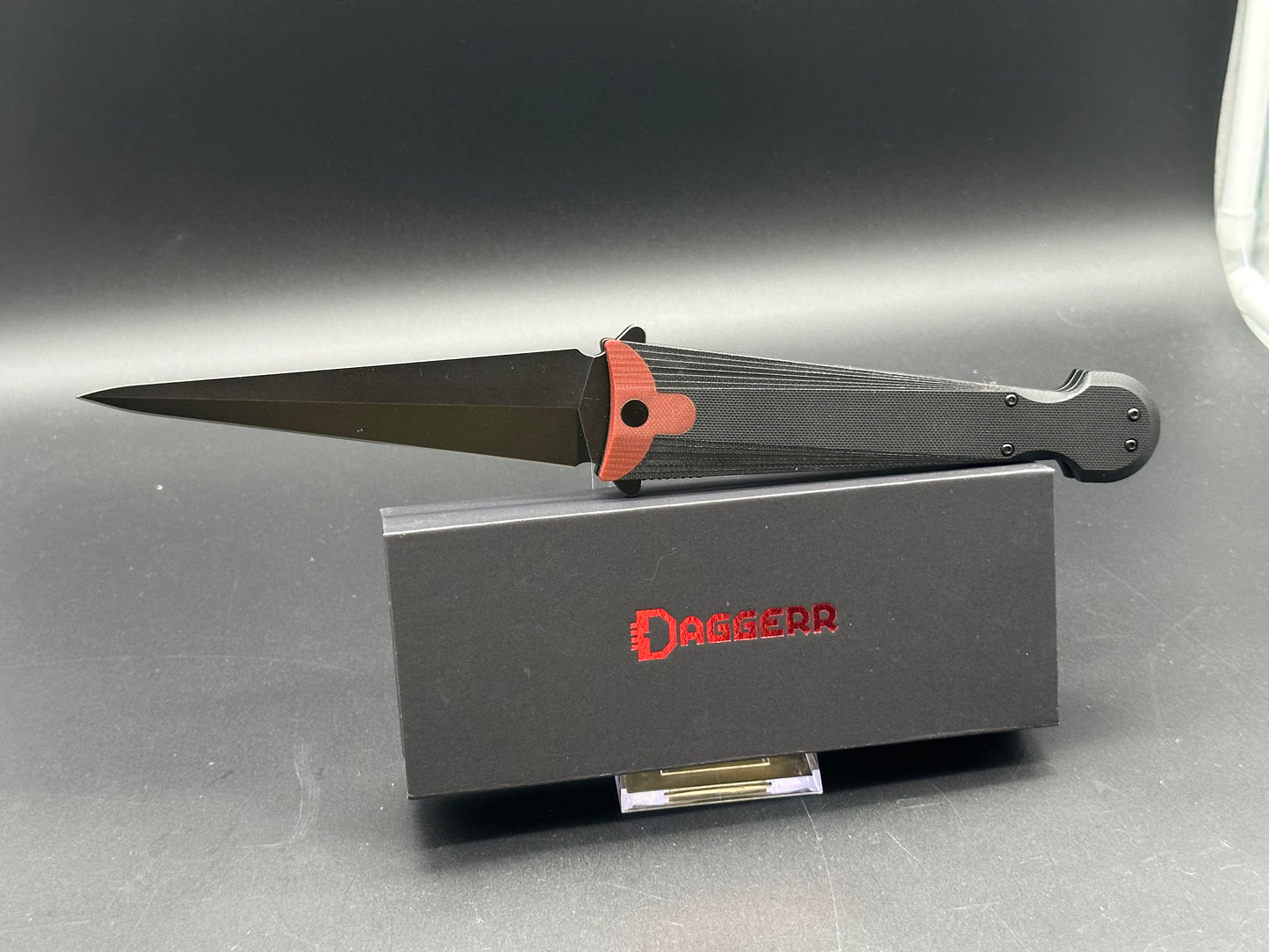 Daggerr Knives Cinquedea Black Aluminum (5.6" Black D2)