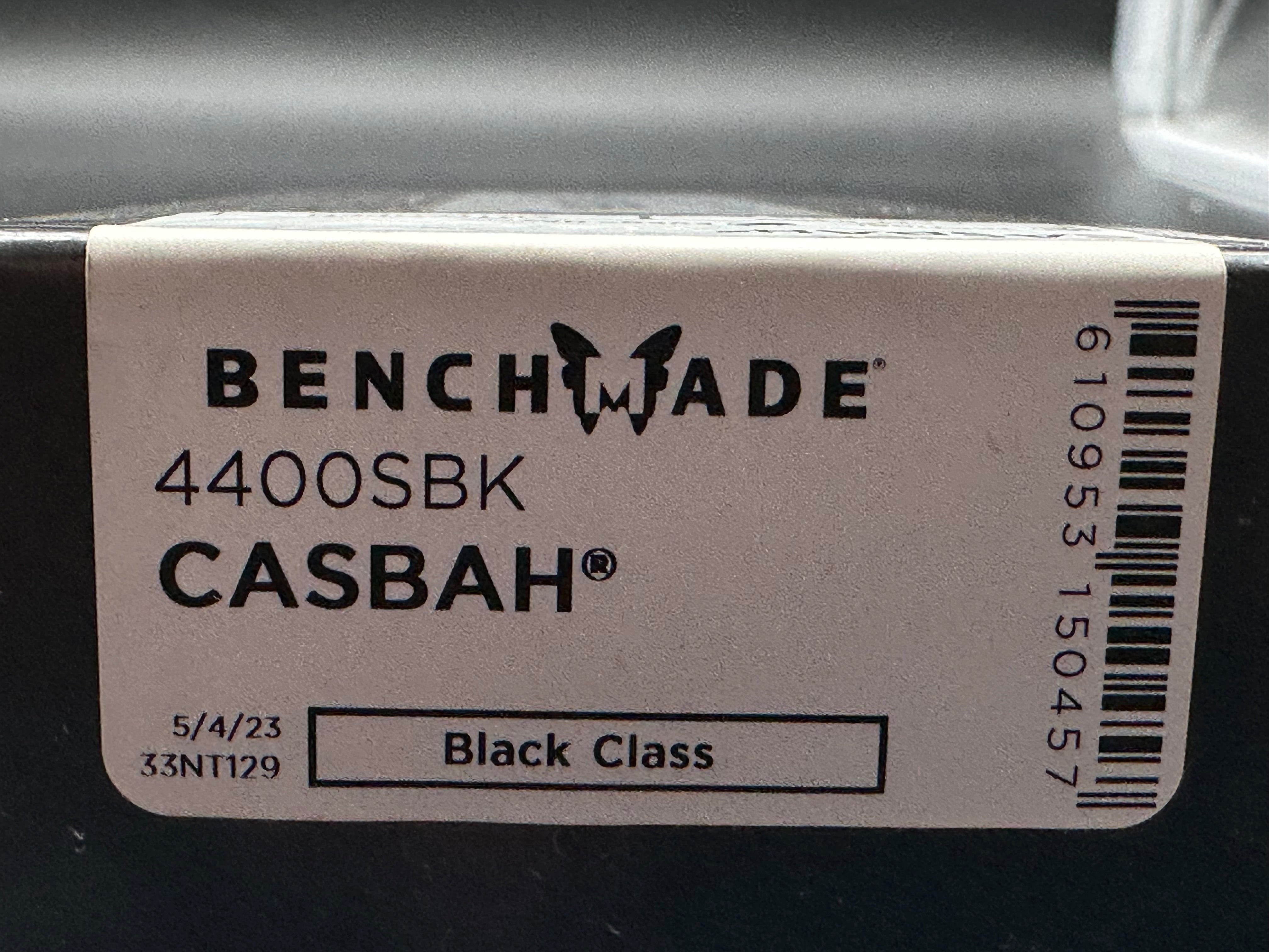 Benchmade Casbah Automatic Knife Black Grivory (3.4" Black Serr)