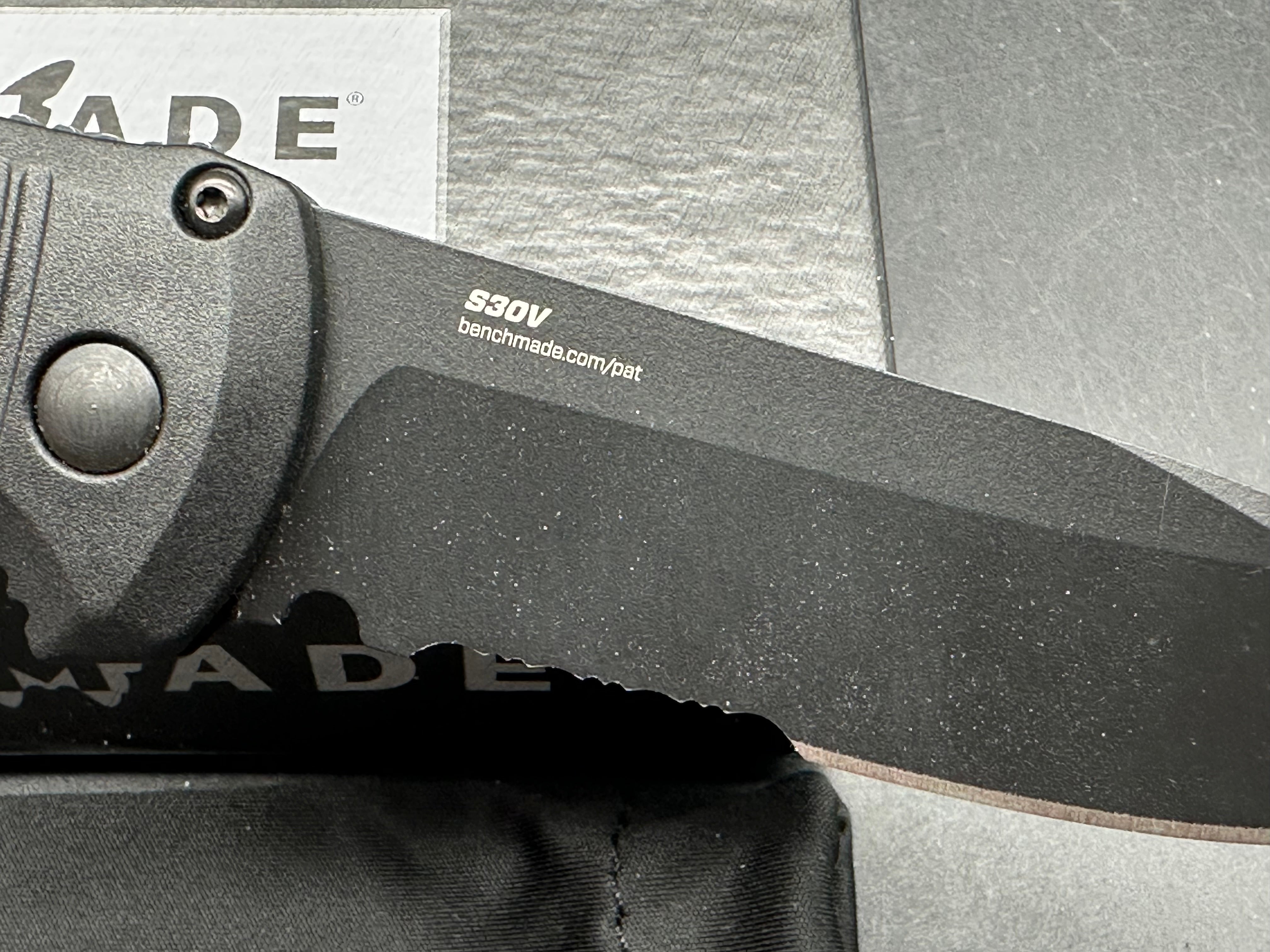 Benchmade Casbah Automatic Knife Black Grivory (3.4" Black Serr)