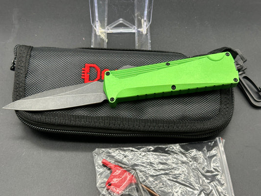 Daggerr Knives Koschei Double Action OTF Knife Poison Green Aluminum (3.5" SW)