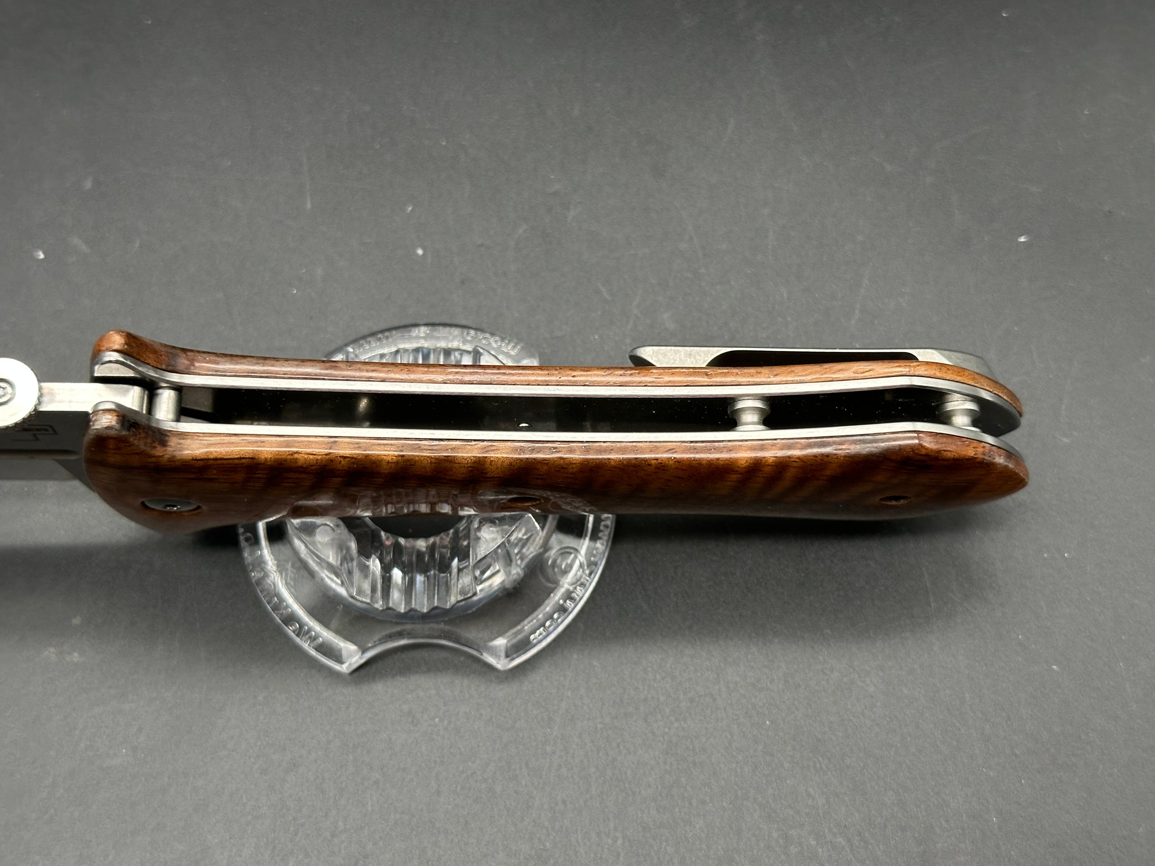 Boker Pocket Smatchet Dagger Folding Knife Koa Wood Scales (4" SW)
