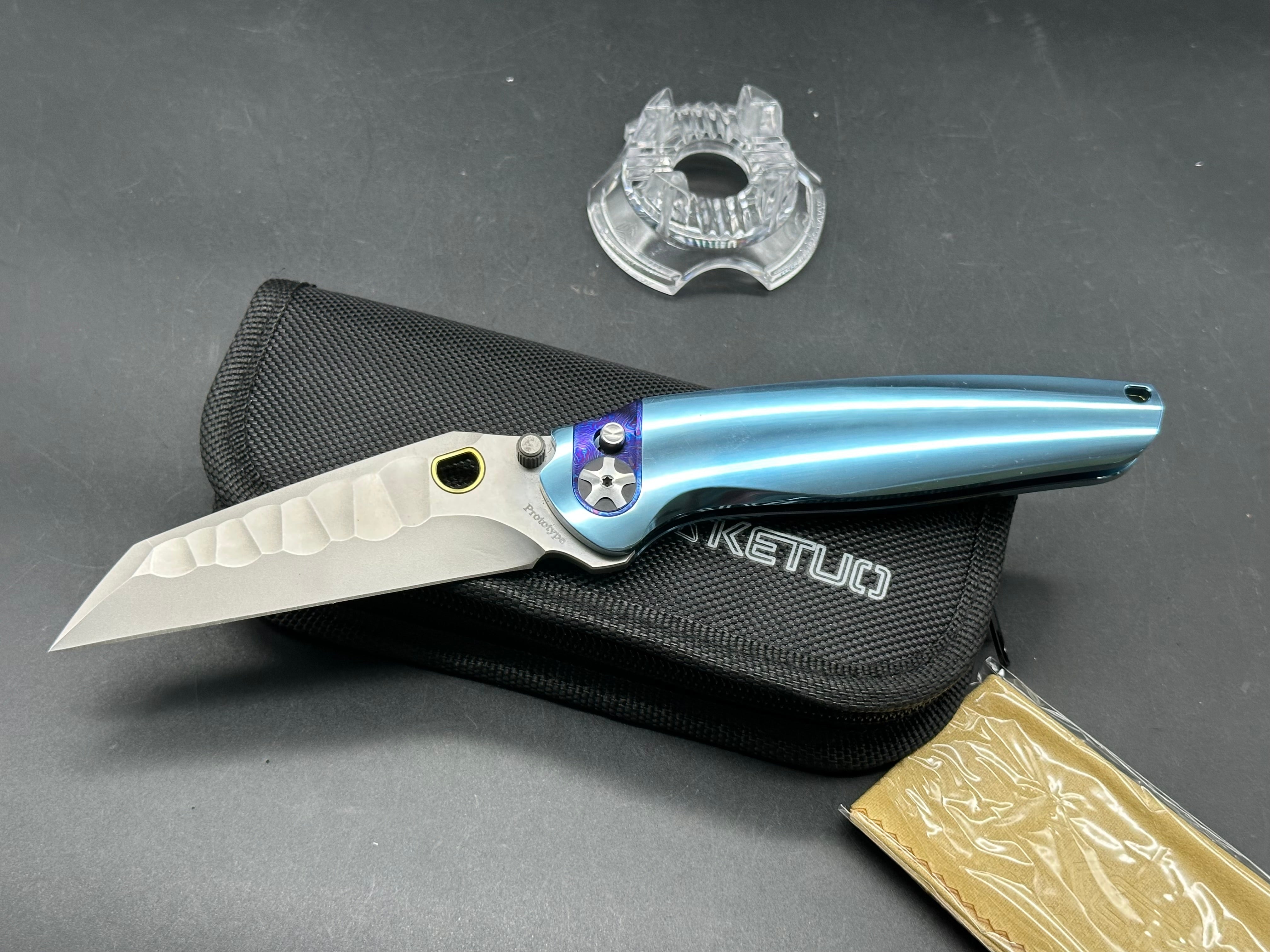 Ketuo Dirty Bird prototype titanium handle w/M390 blade