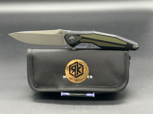 Rike Tulay integral black/green G10 handle