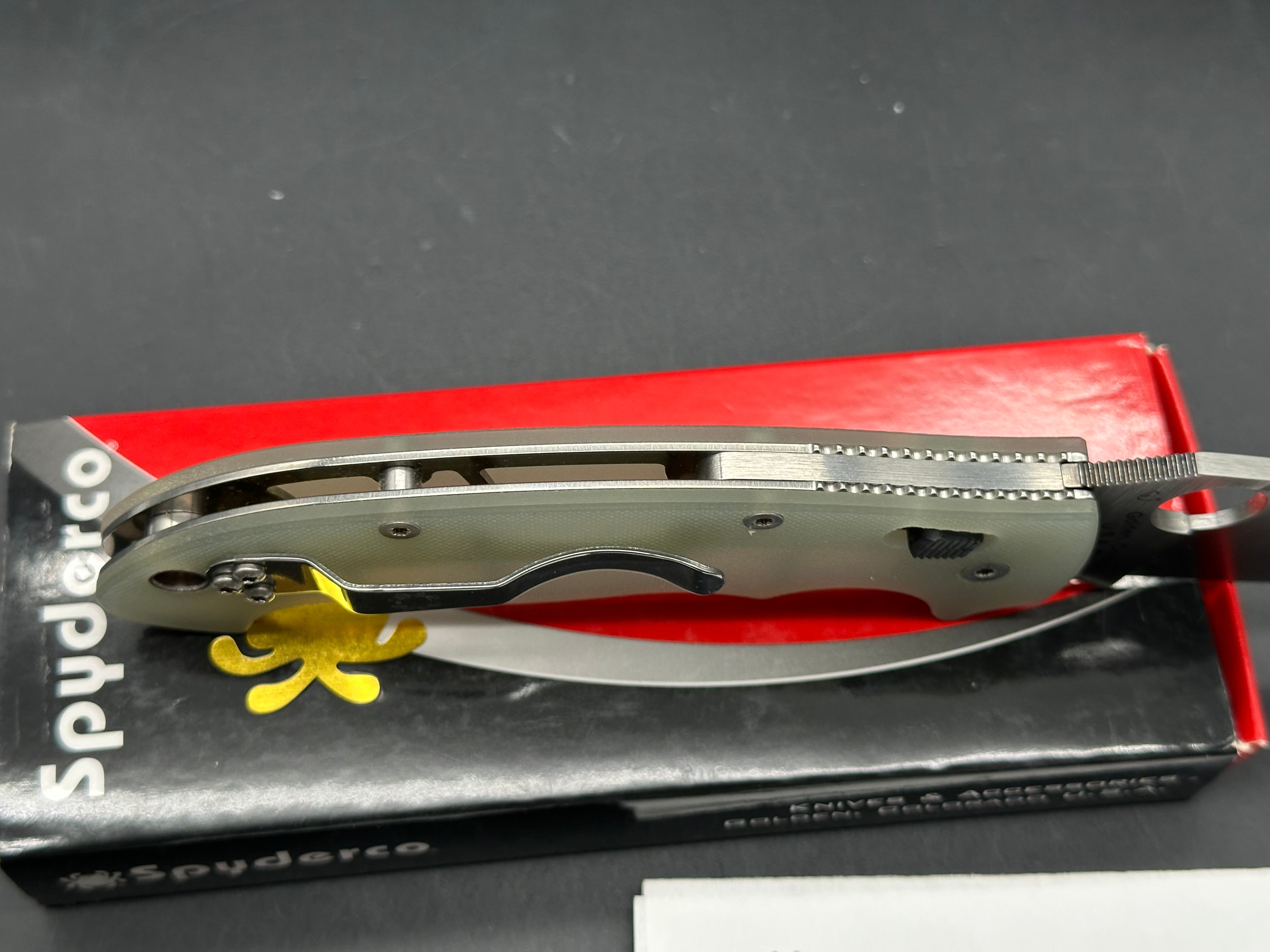 Spyderco Manix 2 XL M4 Natural G-10 Knife (3.88" Satin)