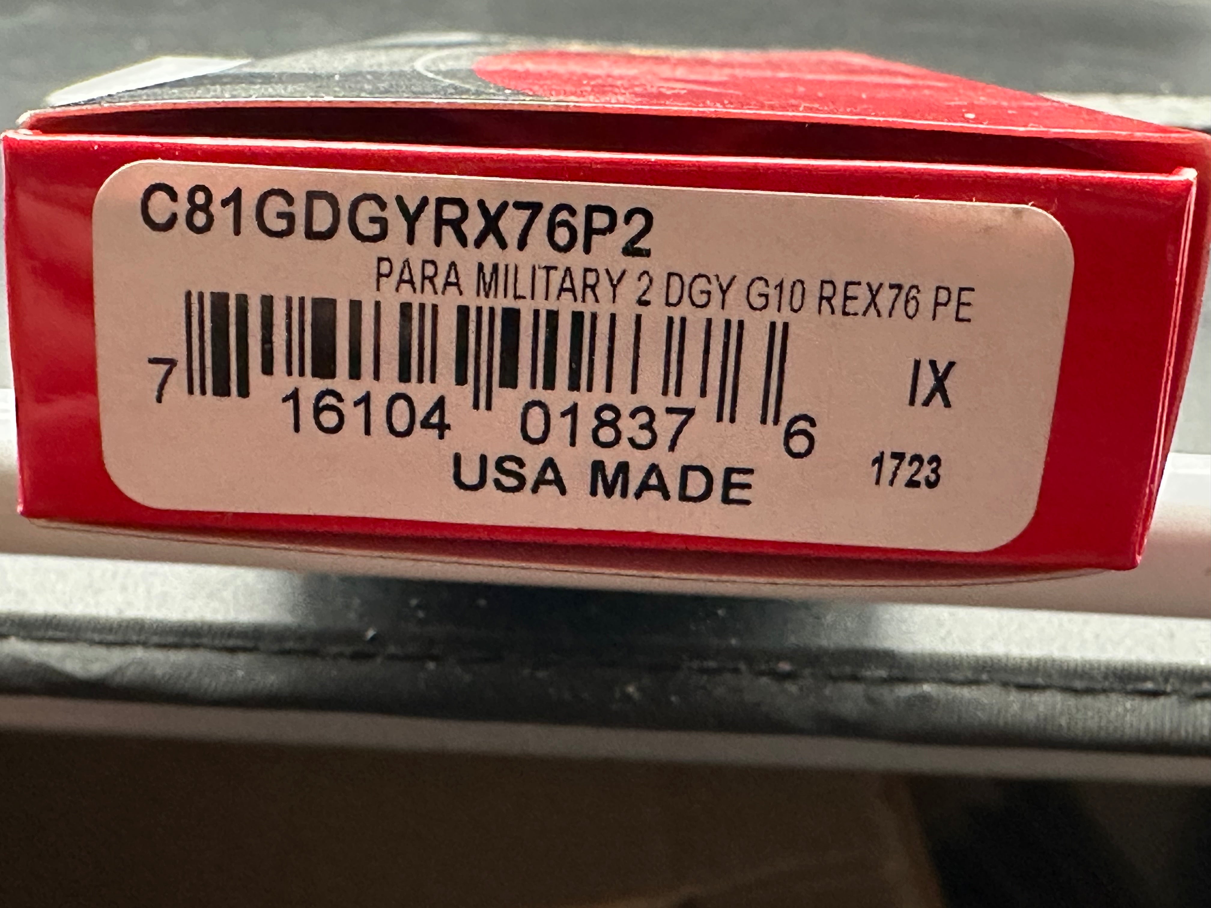 Spyderco Para Military 2 Satin Rex 76 Brick Dark Gray G10 Exclusive