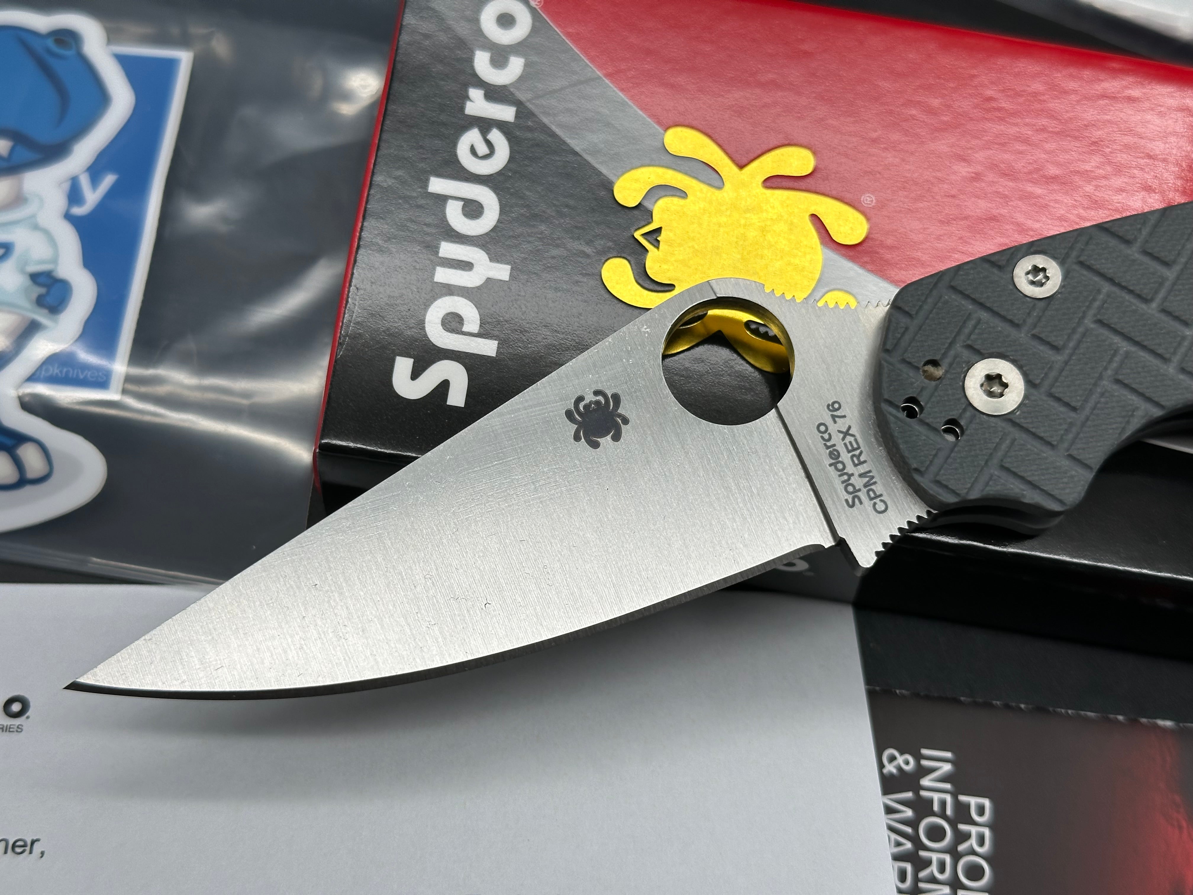 Spyderco Para Military 2 Satin Rex 76 Brick Dark Gray G10 Exclusive