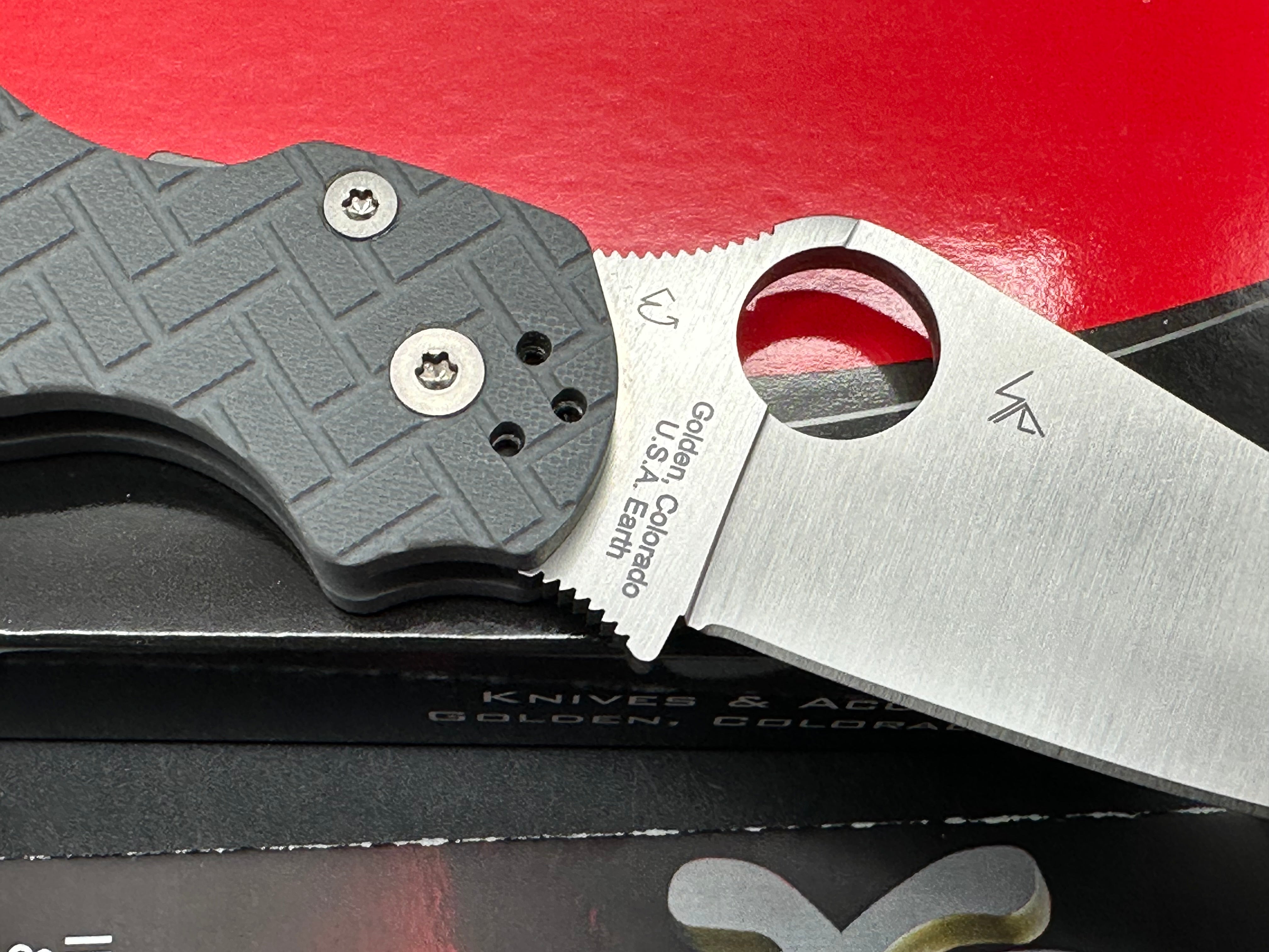 Spyderco Para Military 2 Satin Rex 76 Brick Dark Gray G10 Exclusive