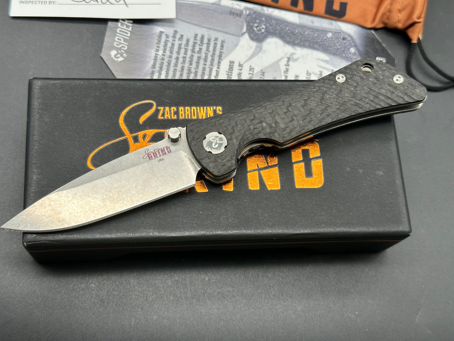 Southern Grind Spider Monkey Liner Lock Knife Carbon Fiber (3.25" Satin)