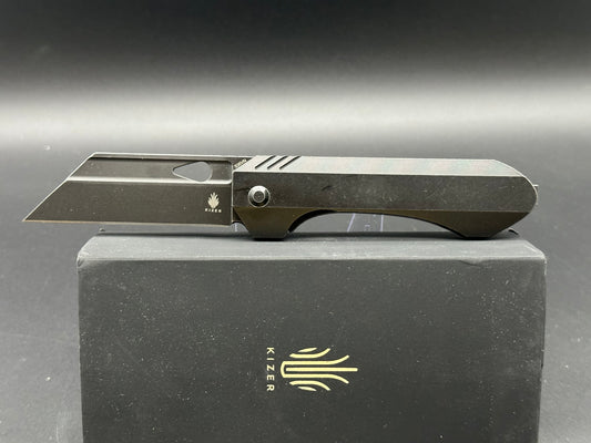 Kizer Huldra Frame Lock Knife Black Titanium (3.2" Black S35VN)