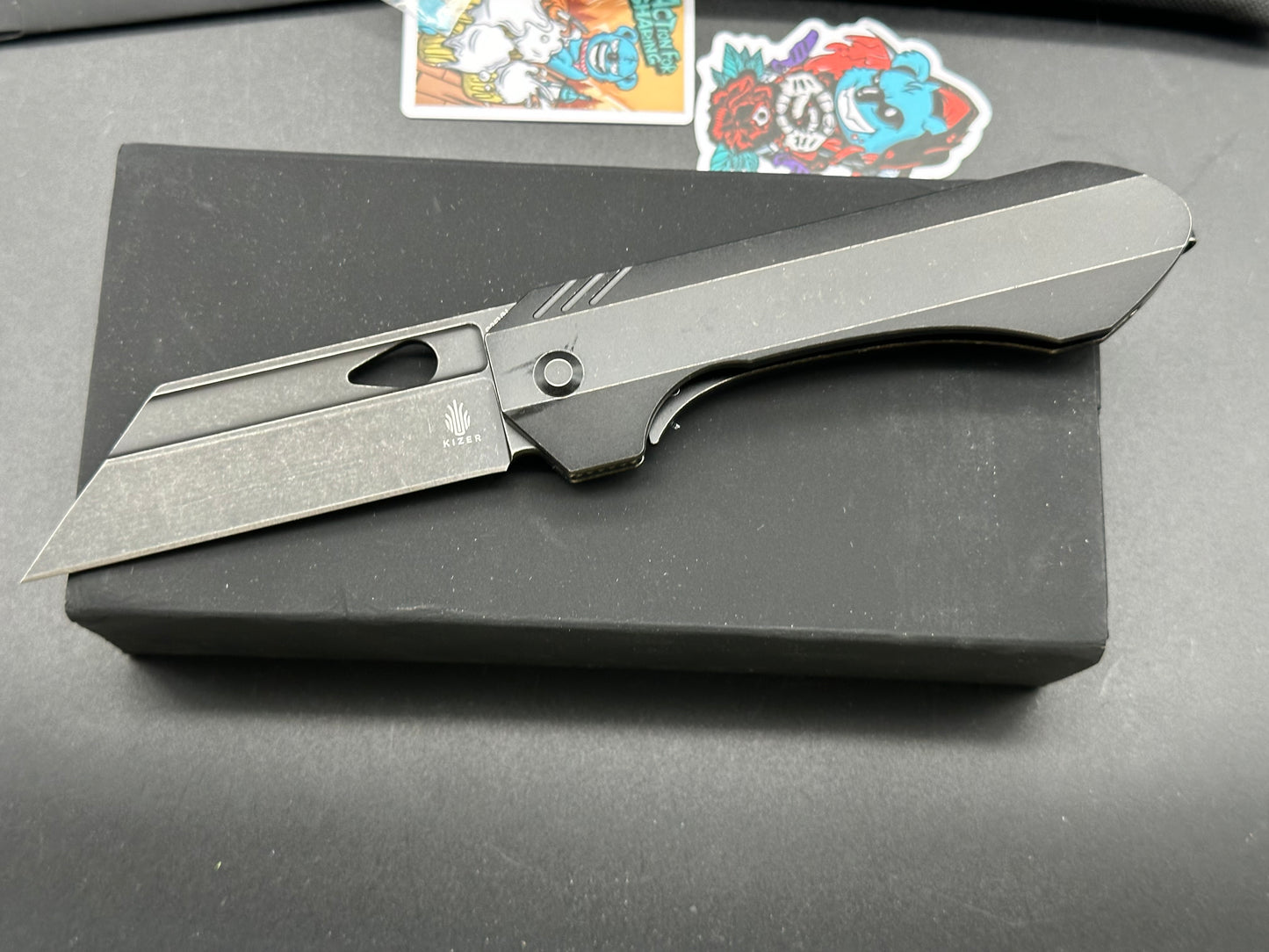 Kizer Huldra Frame Lock Knife Black Titanium (3.2" Black S35VN)