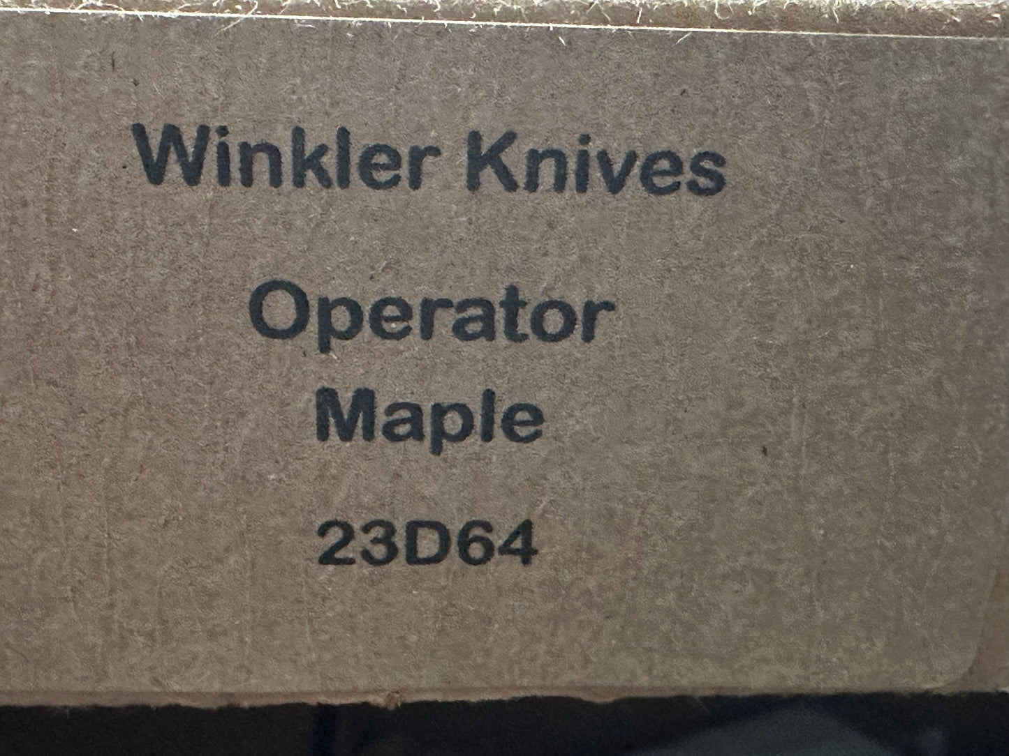 Winkler Operator Fixed blade knife