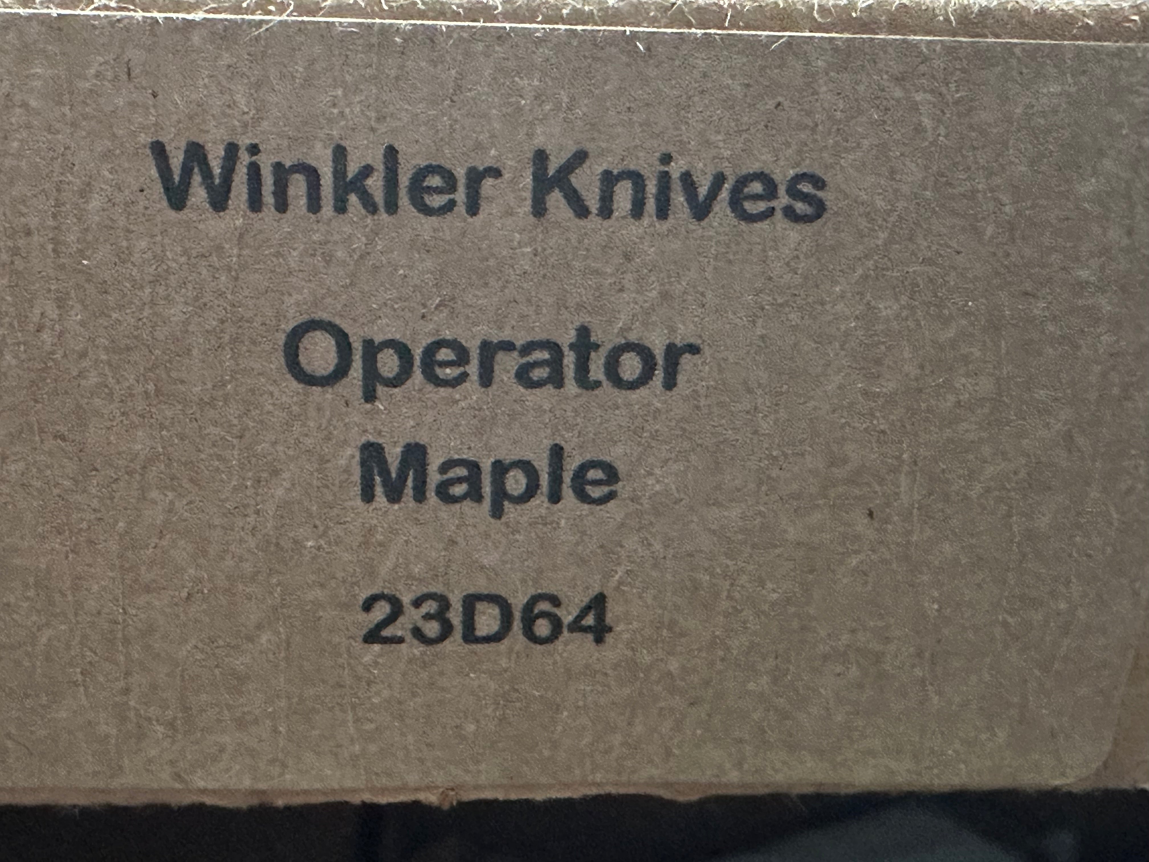 Winkler Operator Fixed blade knife