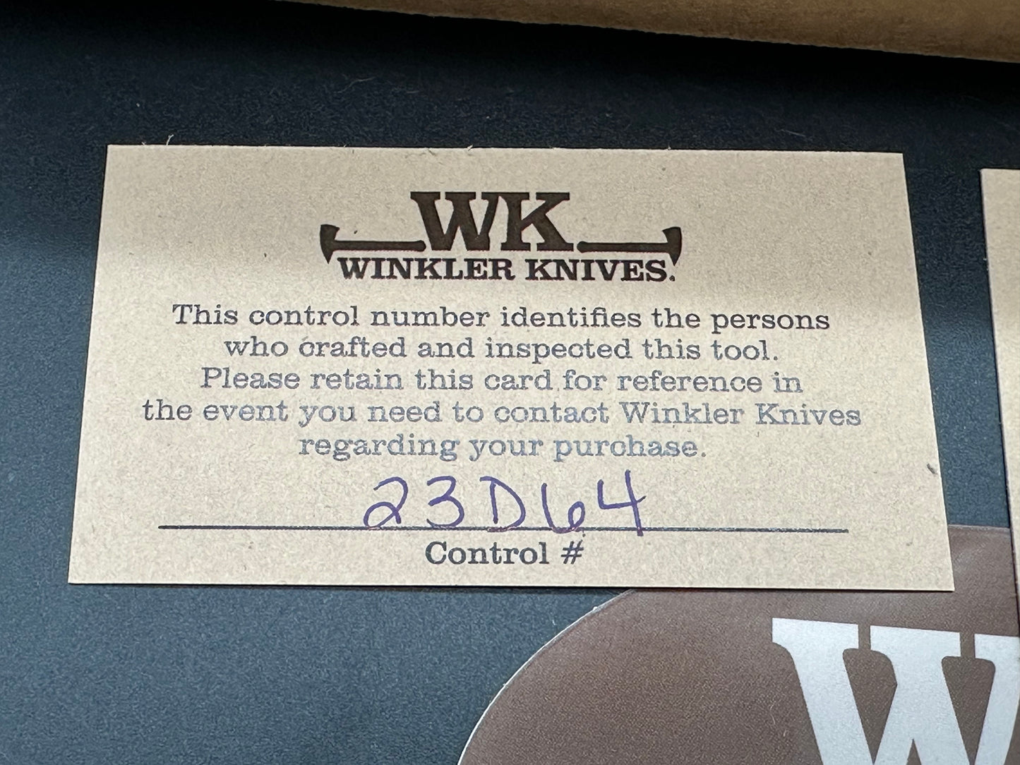 Winkler Operator Fixed blade knife